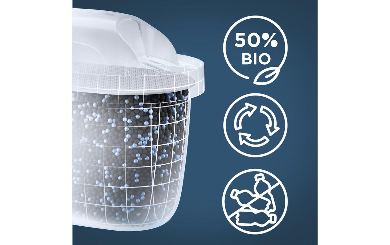 Brita Wasserfilterkanne Style Essential XL – 2,3 l, Kunststoff, 1 Stück Filterkartusche, Filterwechselanzeige