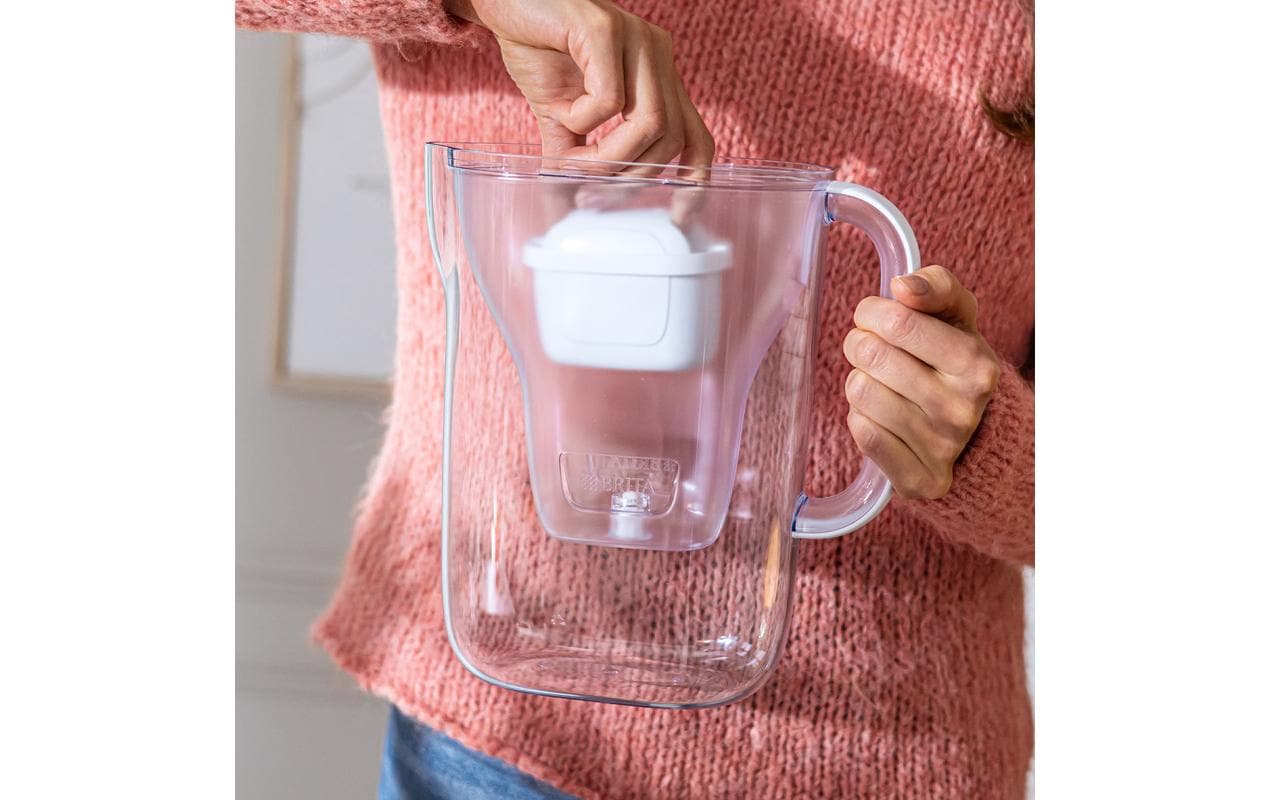 Brita Wasserfilterkanne Style Essential XL – 2,3 l, Kunststoff, 1 Stück Filterkartusche, Filterwechselanzeige