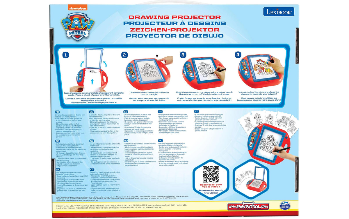 Lexibook Zeichenprojektor – Paw Patrol, ab 3 Jahren, 30,5 × 26,5 × 5,5 cm