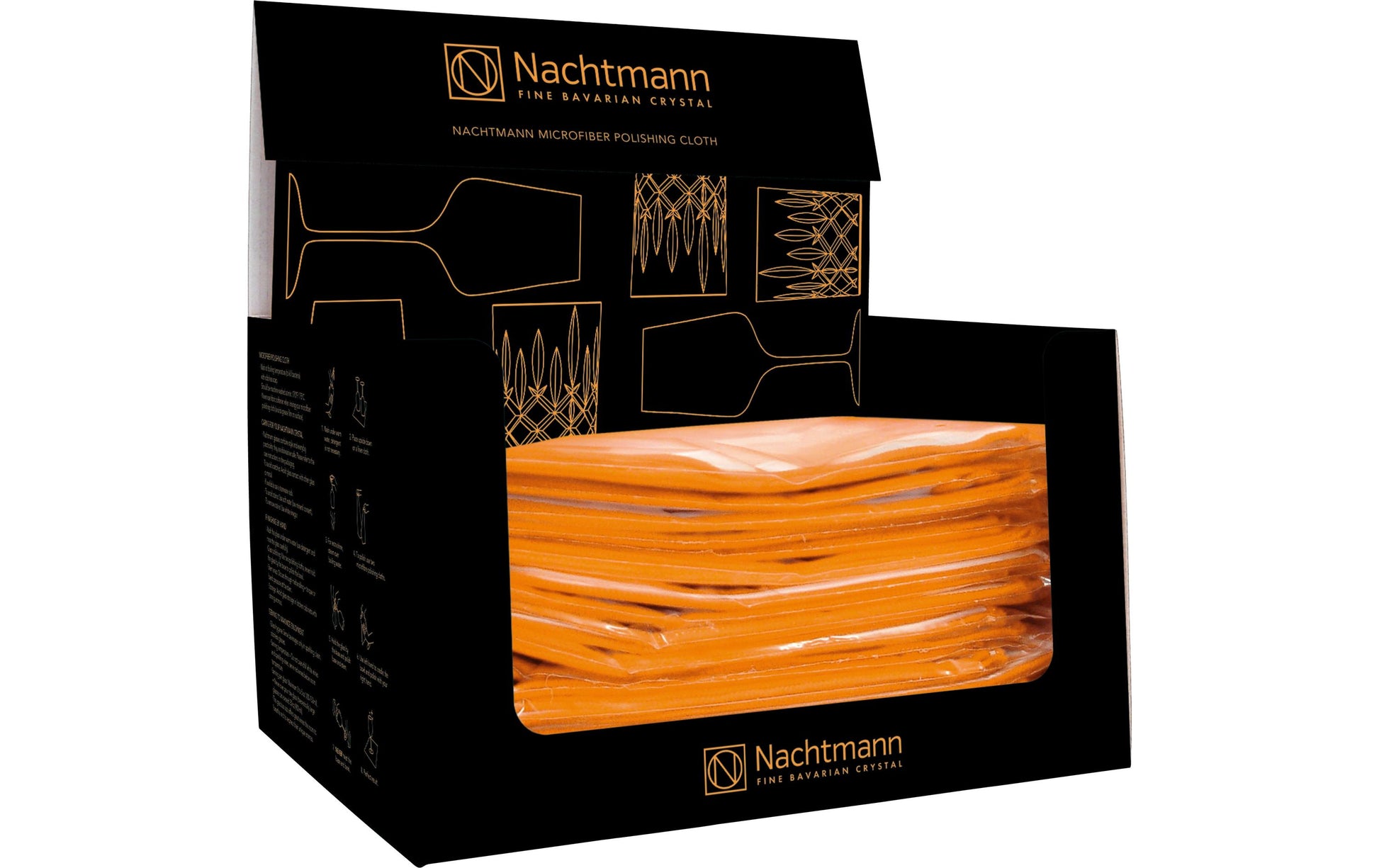 Nachtmann Poliertuch – Orange – 64 × 50 cm – Mikrofaser – 1 Stück