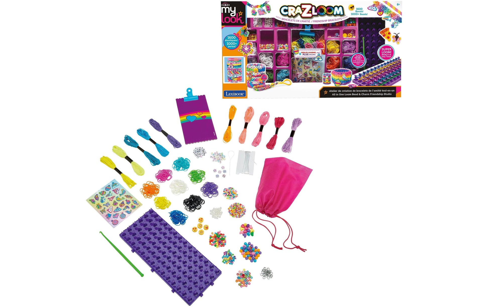 Cra-z-art Perlen-Set (Loom) mit Charms – Freundschaft – ab 8 Jahren