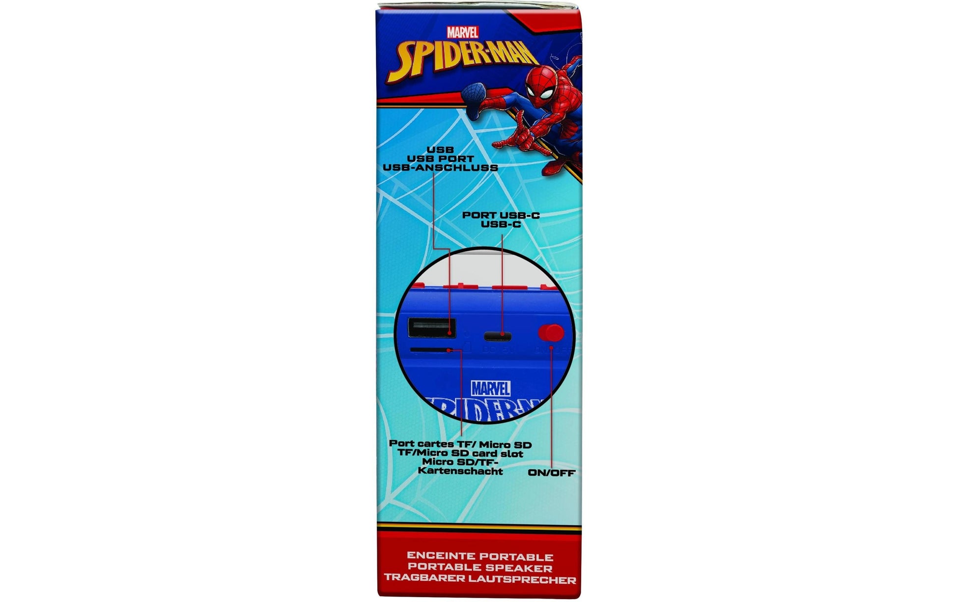 Lexibook Spider-Man – Bluetooth-Lautsprecher – Blau/Rot