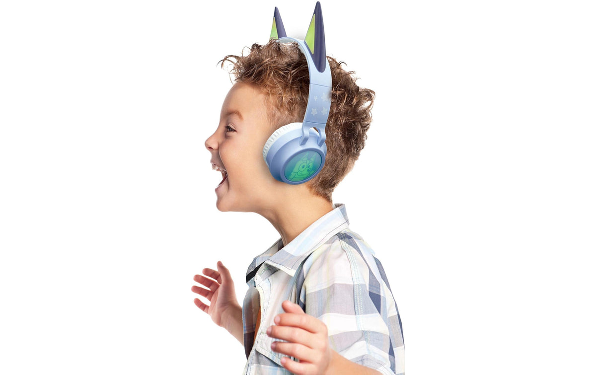 Lexibook 3D Bluey Kinderkopfhörer – Kabel + BT, Blau