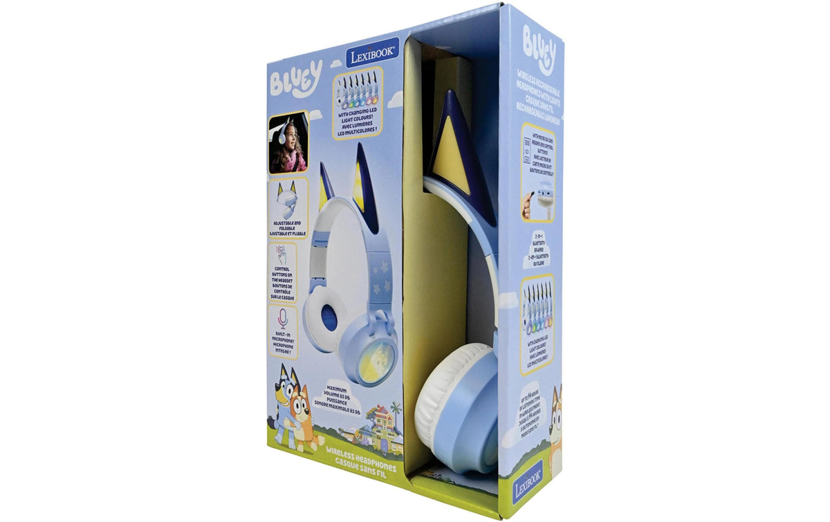 Lexibook 3D Bluey Kinderkopfhörer – Kabel + BT, Blau