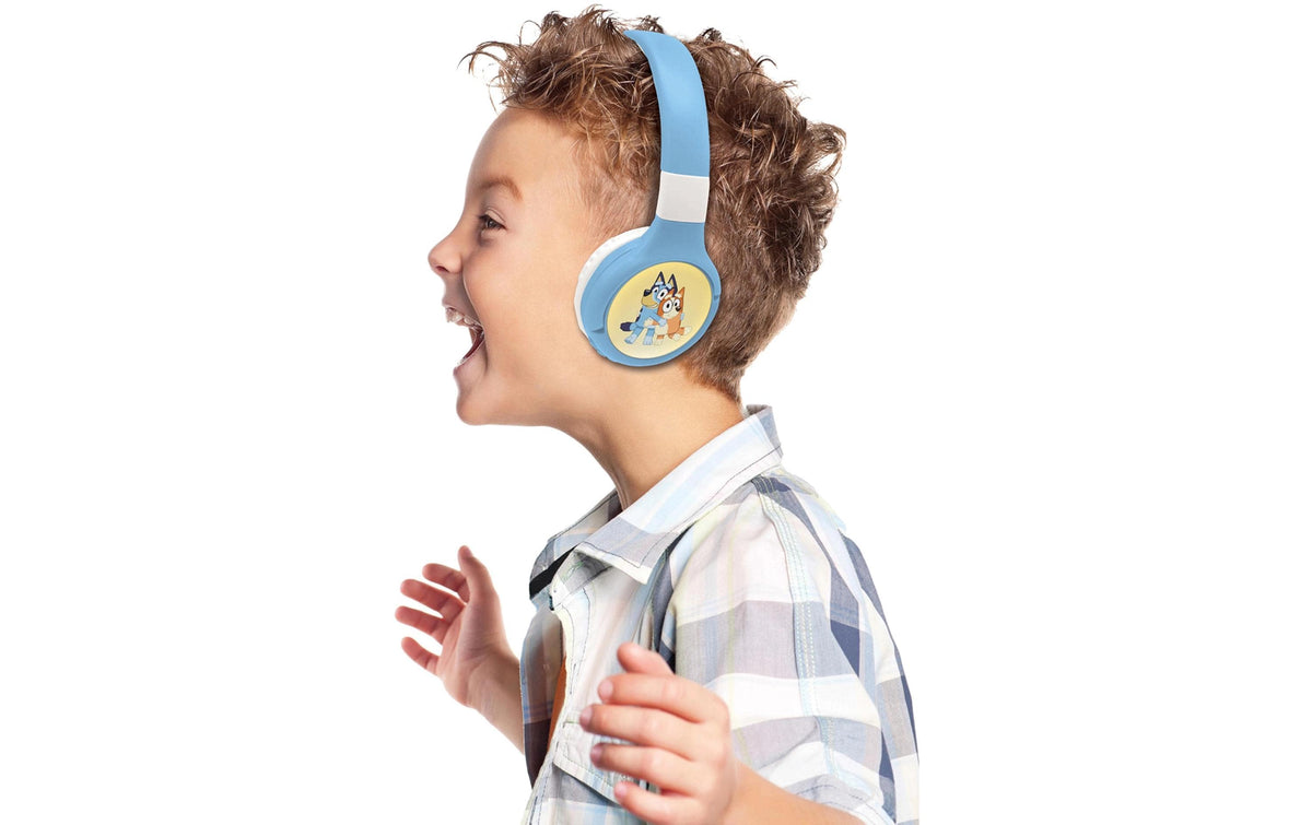 Lexibook Kinderkopfhörer – Kabel + BT, Blau/Weiss