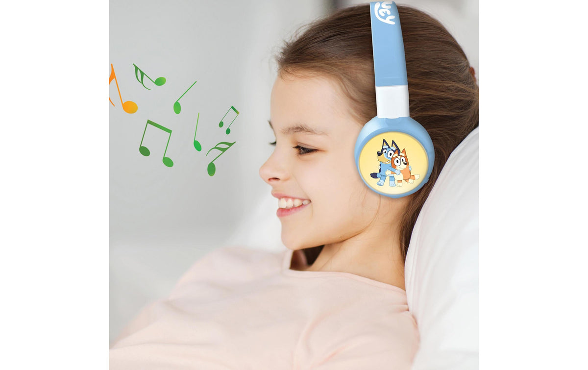 Lexibook Kinderkopfhörer – Kabel + BT, Blau/Weiss