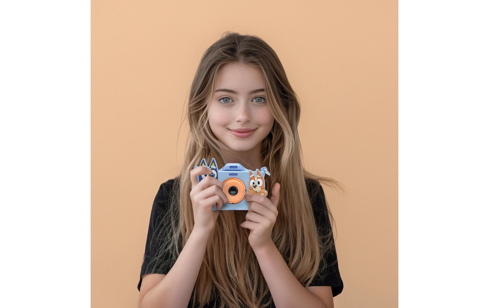 Lexibook BLUEY Kinderkamera mit Bluey-Schutz – Kompaktkamera, 40 MP, 1080p, hellblau