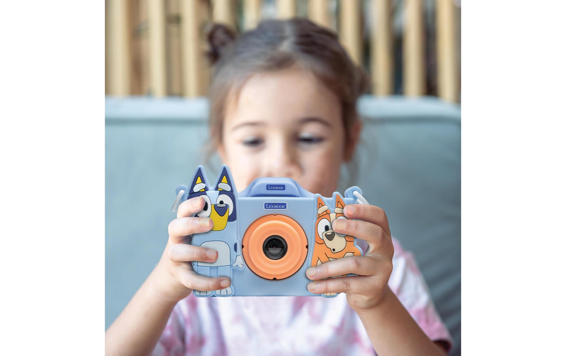 Lexibook BLUEY Kinderkamera mit Bluey-Schutz – Kompaktkamera, 40 MP, 1080p, hellblau