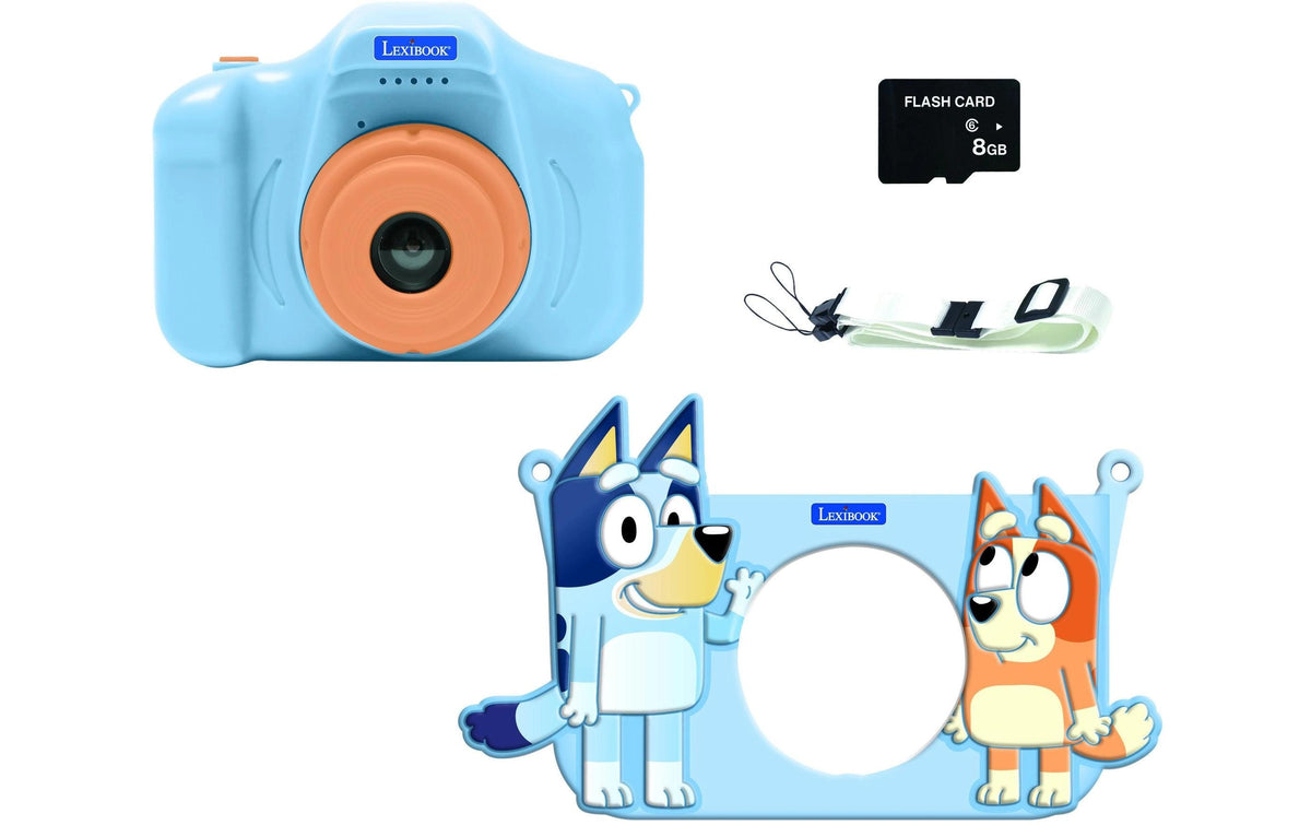 Lexibook BLUEY Kinderkamera mit Bluey-Schutz – Kompaktkamera, 40 MP, 1080p, hellblau