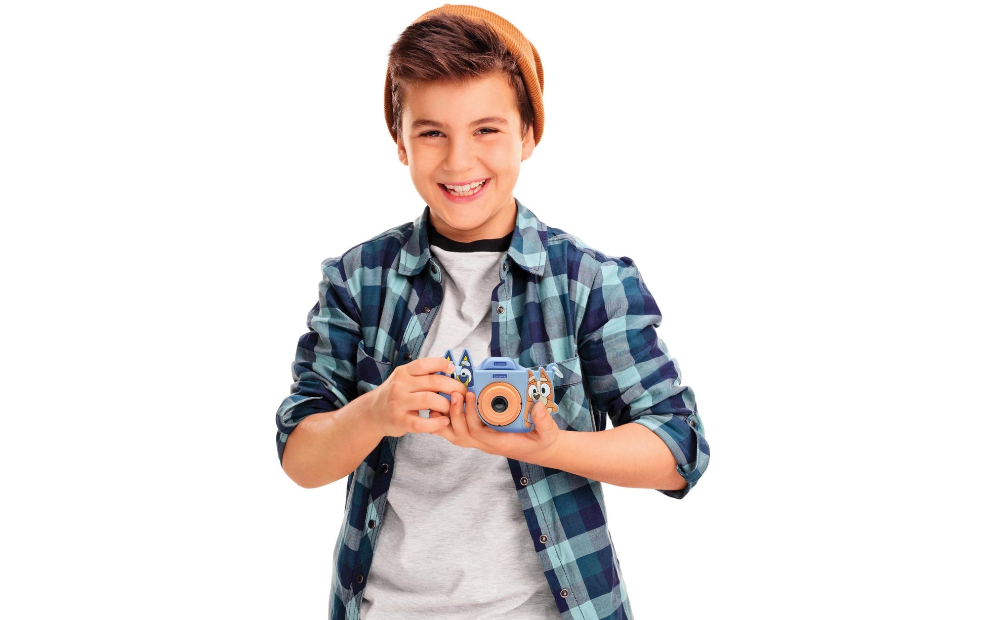 Lexibook BLUEY Kinderkamera mit Bluey-Schutz – Kompaktkamera, 40 MP, 1080p, hellblau