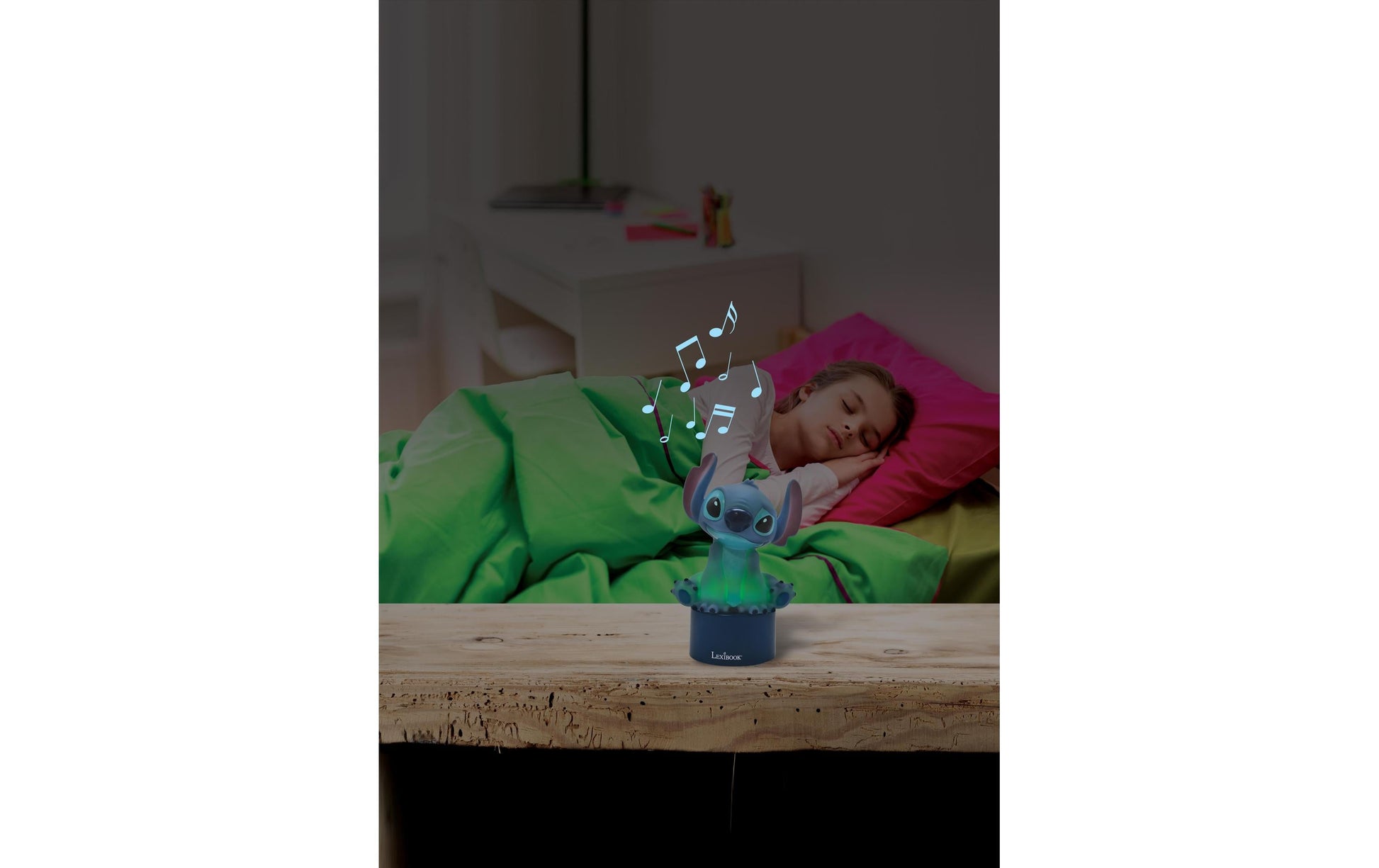 Lexibook Nachtlicht – mehrfarbig, Lautsprecher, Akku/USB – Blau