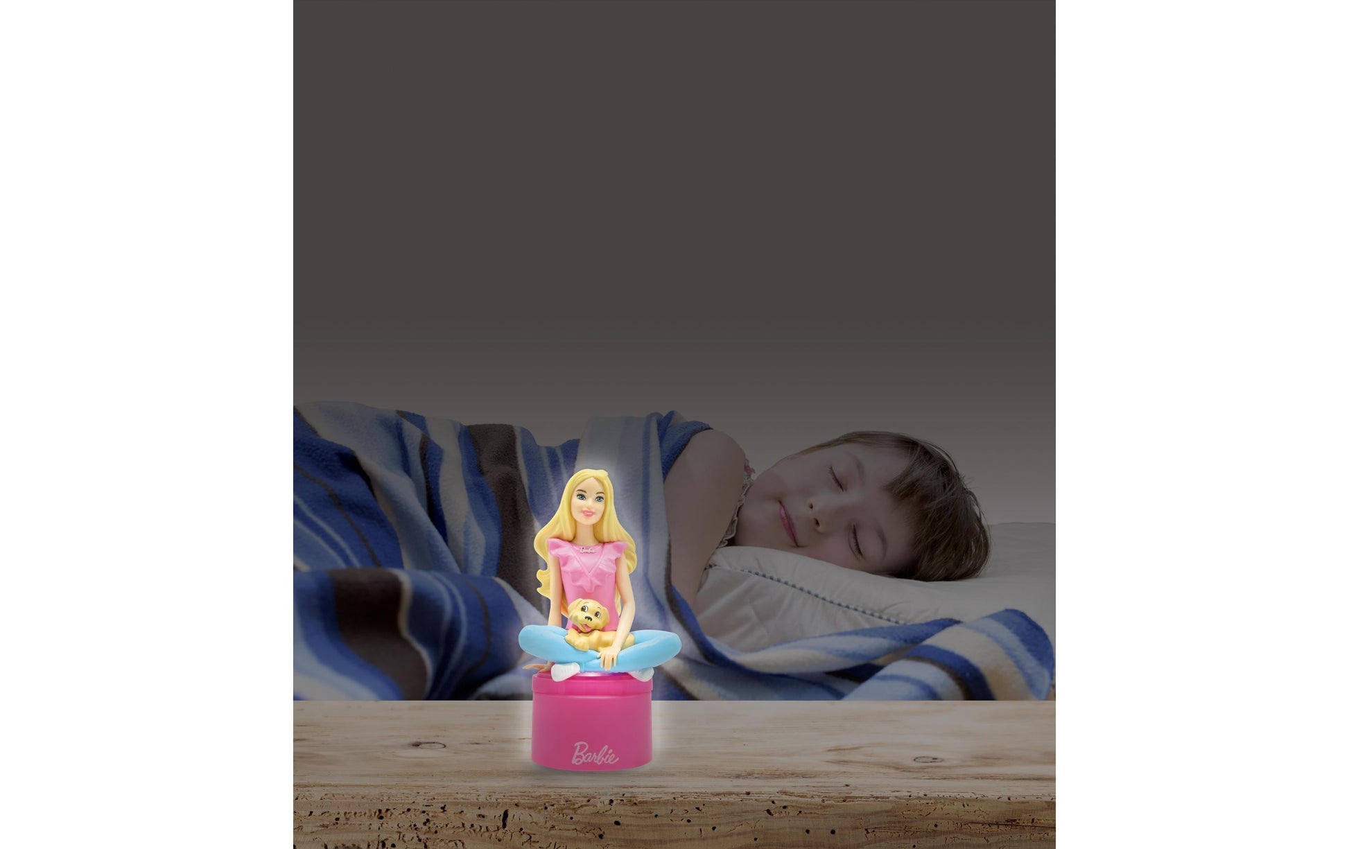 Lexibook Nachtlicht Barbie 3D Design Farbe – Mehrfarbig, Batteriebetrieben, Tragbar – Rosa