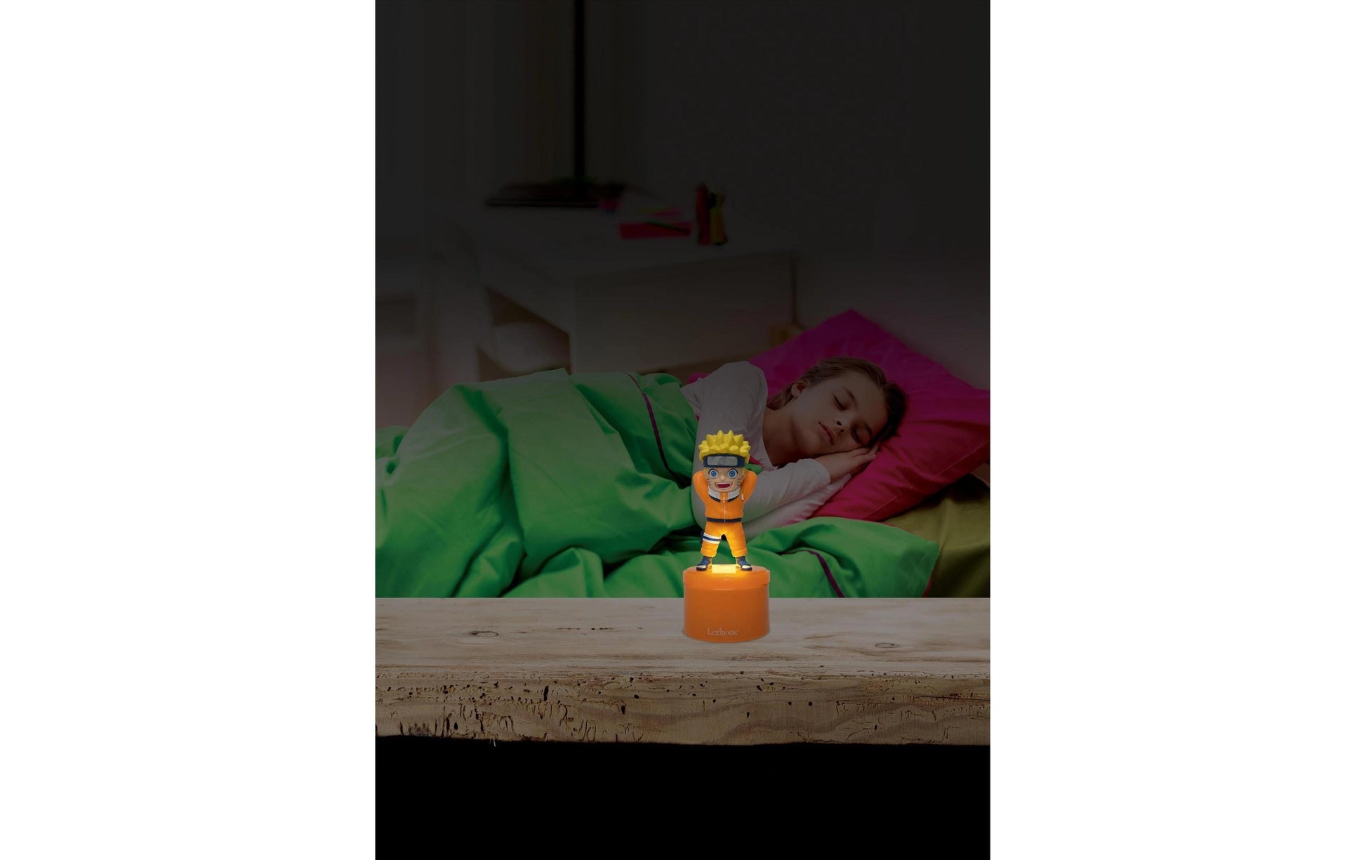 Lexibook Naruto – Bluetooth-Lautsprecher – Nachtlicht, Akkubetrieb, USB, Mehrfarbig/Orange