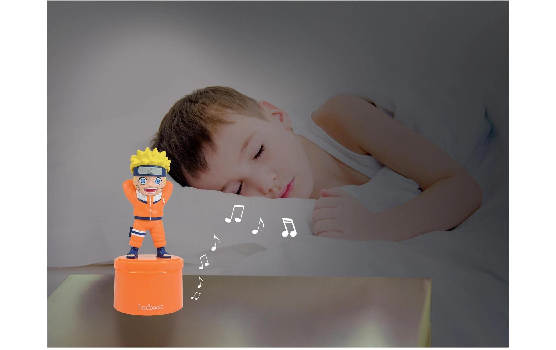 Lexibook Naruto – Bluetooth-Lautsprecher – Nachtlicht, Akkubetrieb, USB, Mehrfarbig/Orange
