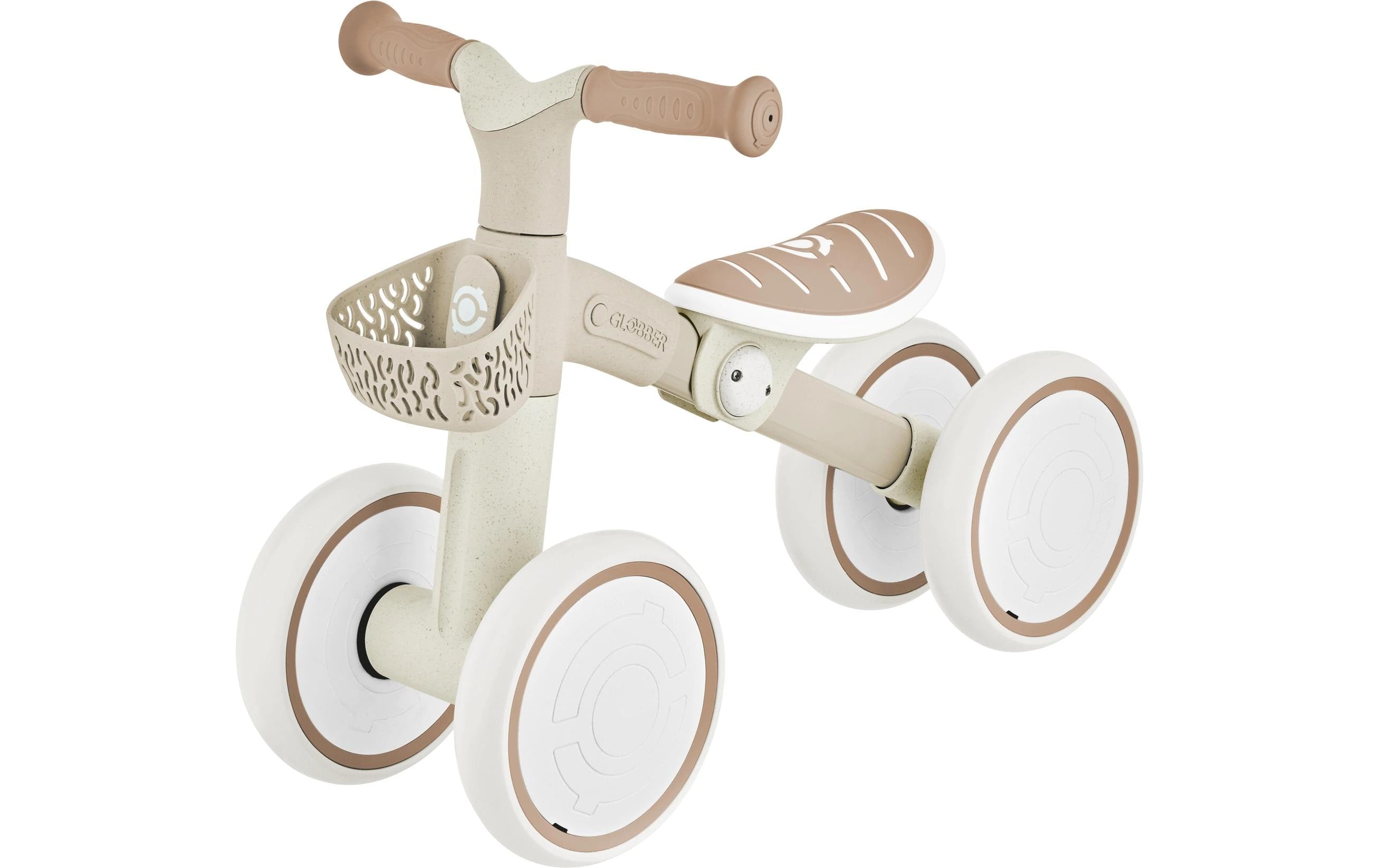 Globber Learning Bike Laufrad – max. Belastbarkeit 20 kg, ab 1 Jahr – Recycling-Kunststoff, beige