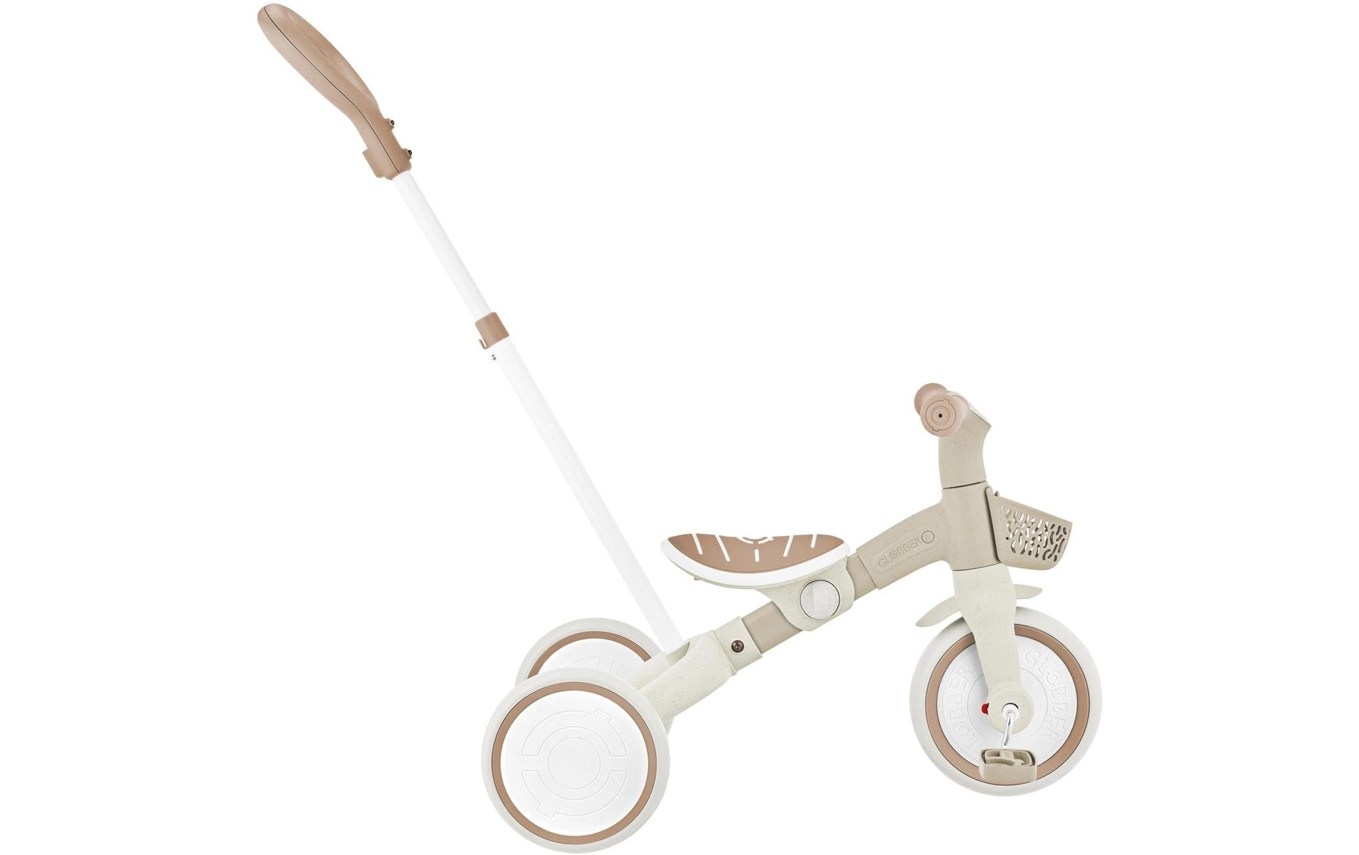 Globber Learning Trike 3-in-1 – Laufrad, Sitz höhenverstellbar, belastbar 20 kg – Ø 10" – ab 1 Jahr – Beige