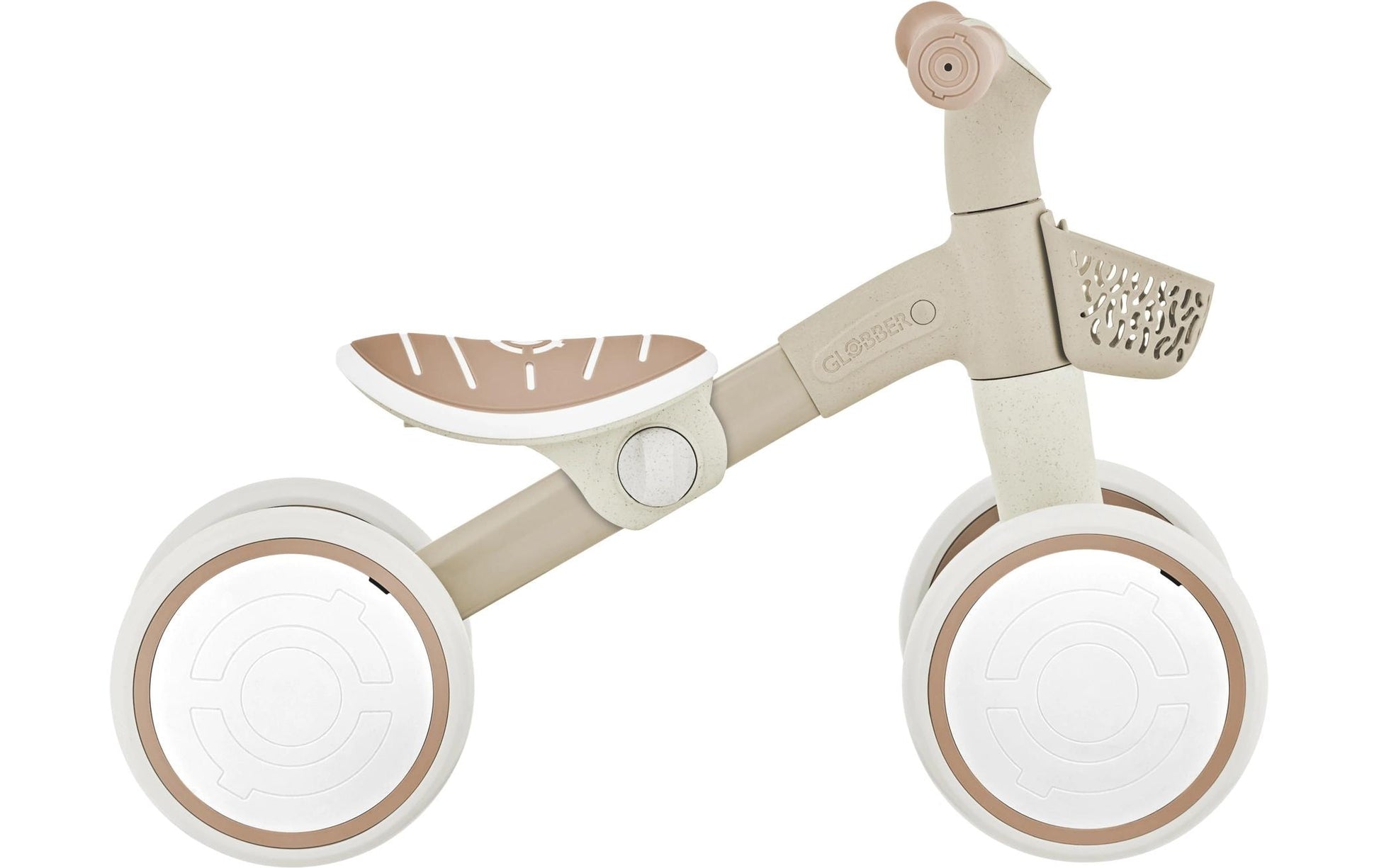 Globber Learning Bike Laufrad – max. Belastbarkeit 20 kg, ab 1 Jahr – Recycling-Kunststoff, beige