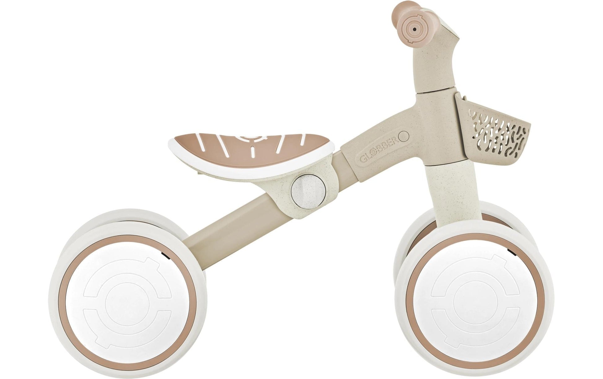 Globber Learning Bike Laufrad – max. Belastbarkeit 20 kg, ab 1 Jahr – Recycling-Kunststoff, beige