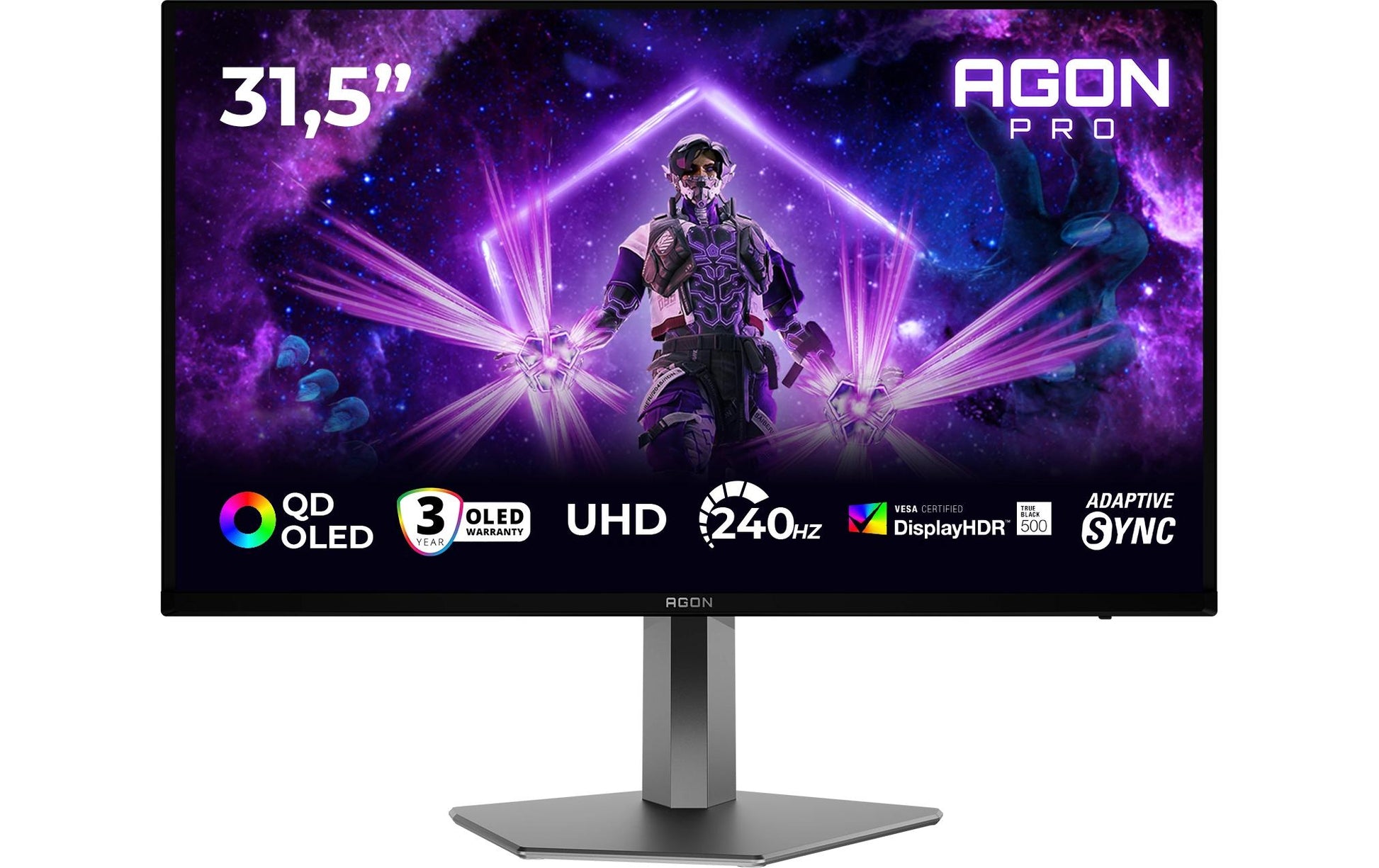AOC AG326UZD2 – 31,5", 3840 × 2160 (4K), OLED, 240 Hz, USB-C 65 W, KVM