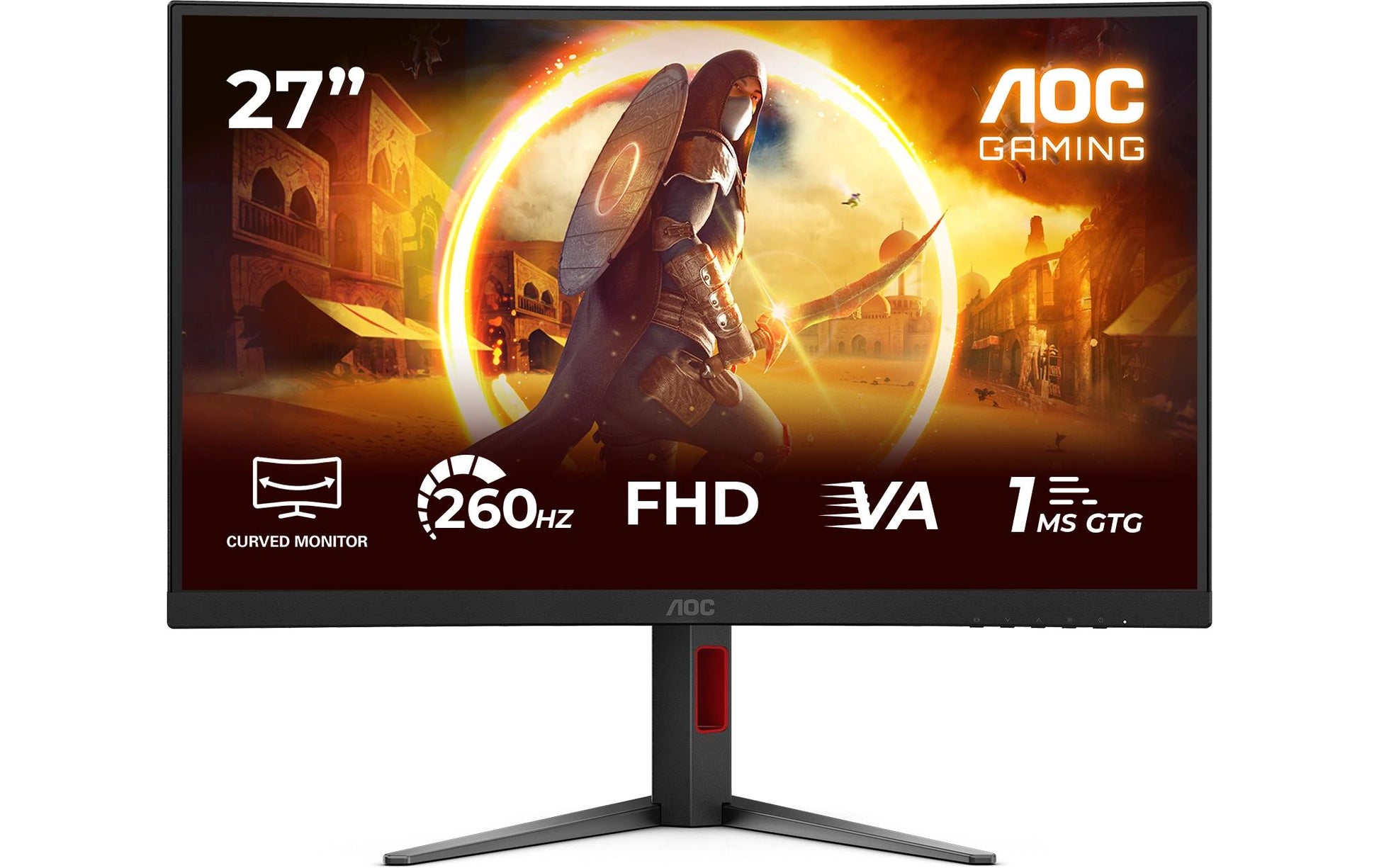 AOC C27G4Z2 – 27" Curved, 1920 × 1080 (Full HD), VA, 260 Hz, KVM