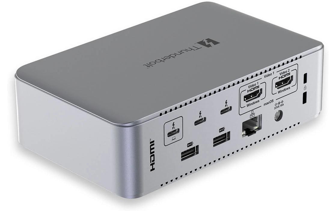 Lmp ThunderDock TB5 Thunderbolt-Hub – Thunderbolt 5, 2× HDMI, 2× USB-A, 180 W PD, 2.5GbE, TB5 × 3