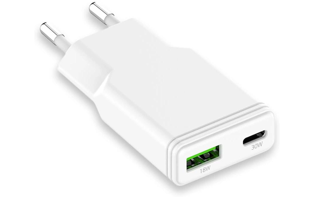 LMP Dual PA Ultra Slim USB-Wandladegerät 30 W – USB-C×1, USB-A×1 – für iPad, iPad Pro (12,9) und andere