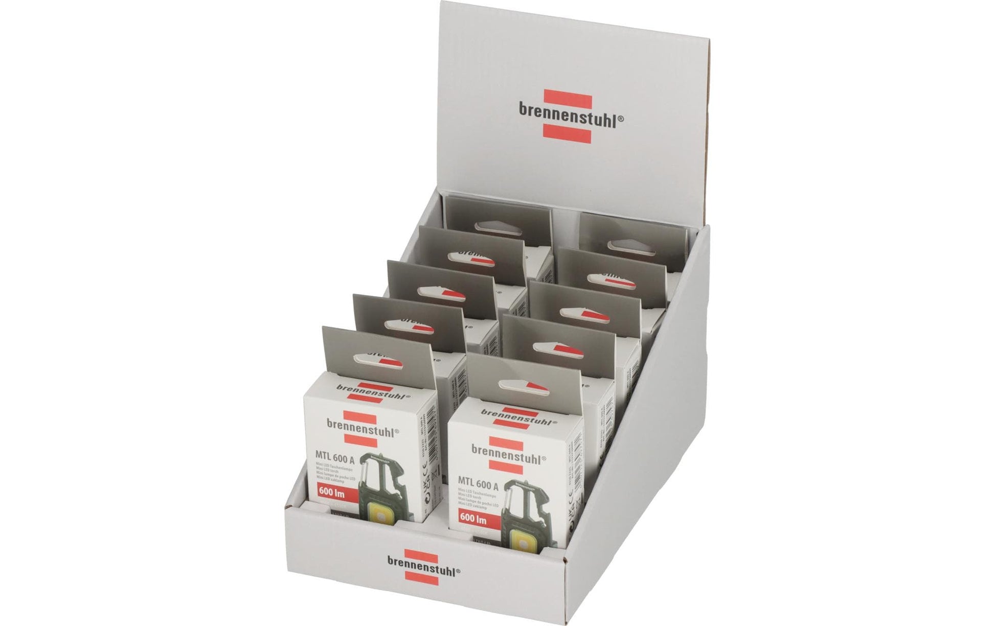Brennenstuhl Taschenlampe MTL 600 A – 600 lm, IP20, Akku 400 mAh, Laufzeit 1,5 h