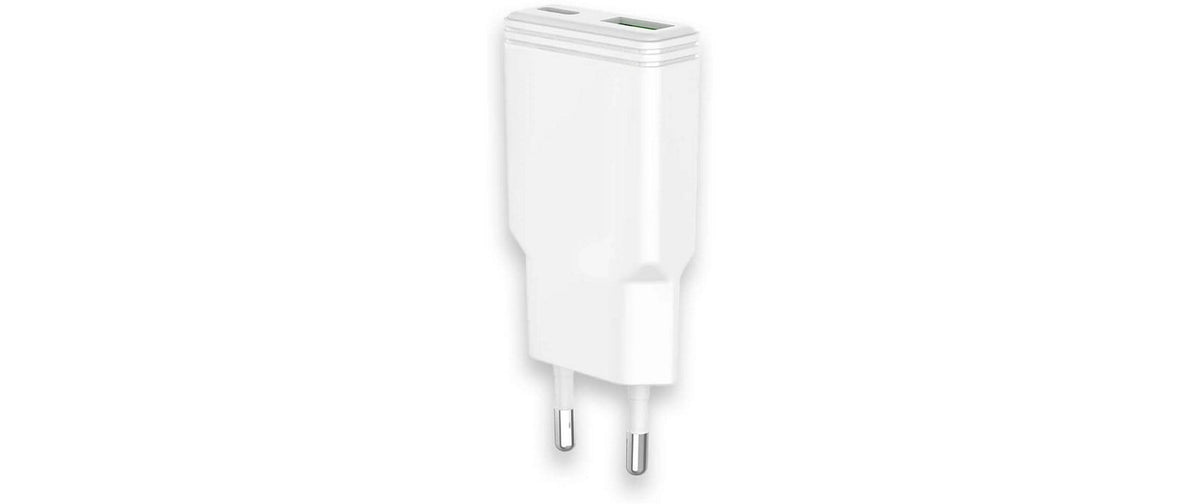 LMP Ultra Slim USB-Wandladegerät 30 W (USB-C) / 18 W (USB-A) – USB-C×1, USB-A×1 – Weiss
