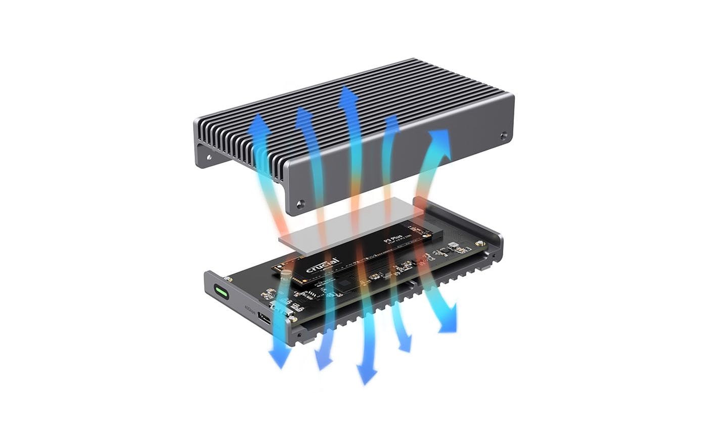 LMP DataFlash USB4 – M.2 NVMe Tragbare SSD, USB4 40Gbps (Typ-C), Thunderbolt 3/4/5