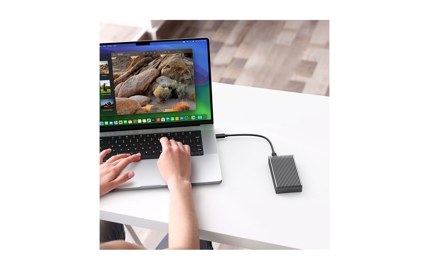 LMP DataFlash USB4 – M.2 NVMe Tragbare SSD, USB4 40Gbps (Typ-C), Thunderbolt 3/4/5