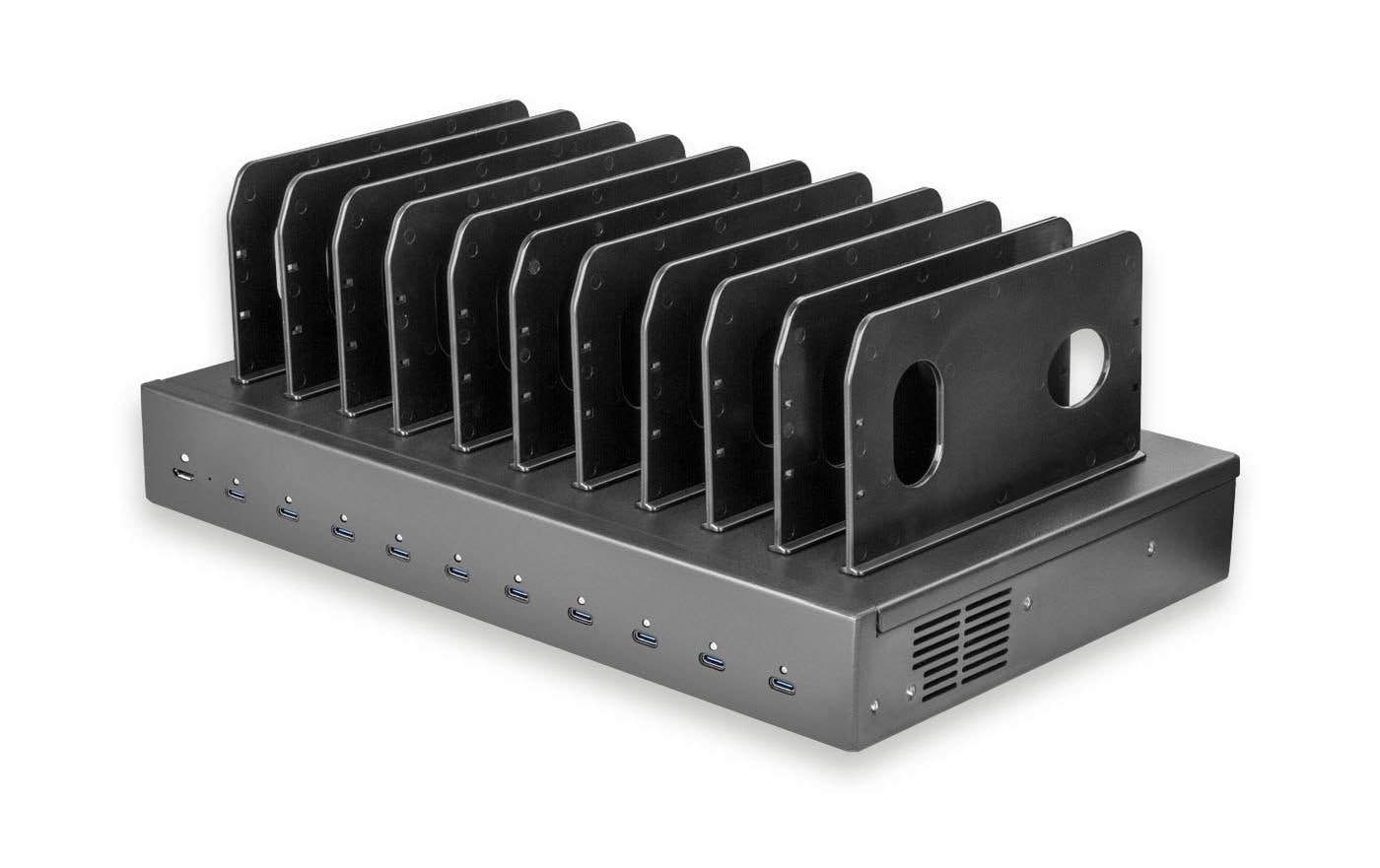 Lmp 10P SmartCharge USB-Desktop-Ladegerät 500 W – USB-C×10 – inkl. 10× USB-C-Kabel 0,3 m – schwarz