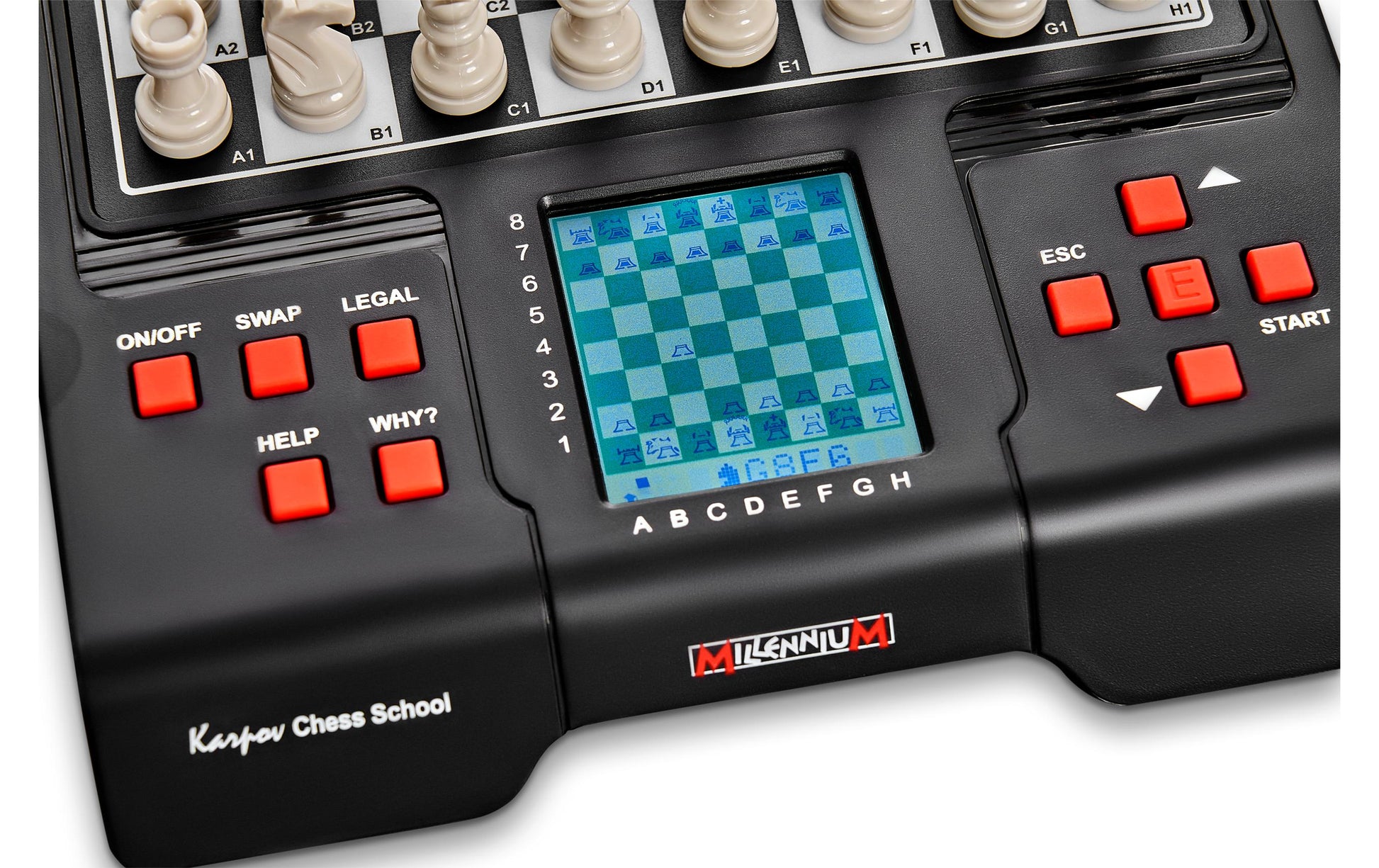 Millennium chess Karpov Schach Schule – Lernspiel, 1–2 Spieler, ab 6 Jahren, 5 Min., DE/EN/ES