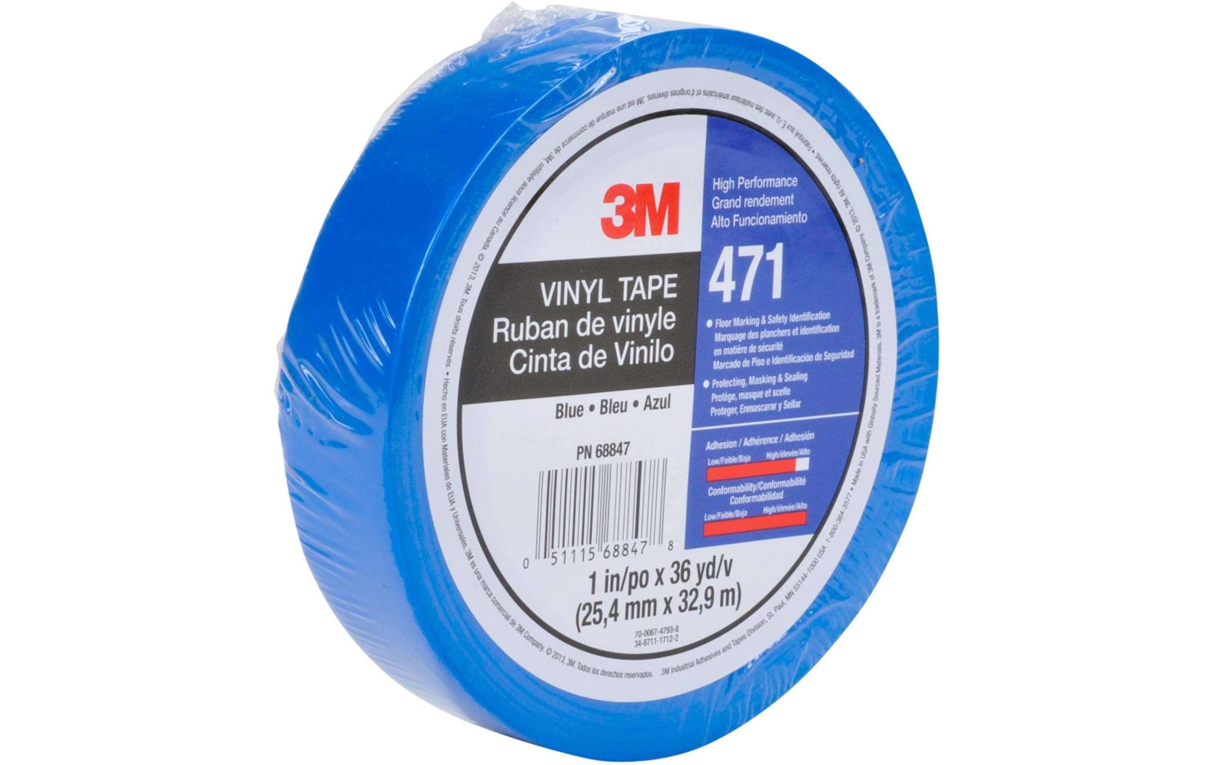 3M 471 Elektro-Isolierband – 51 mm × 32,9 m, blau, PVC, permanent, 1 Stück