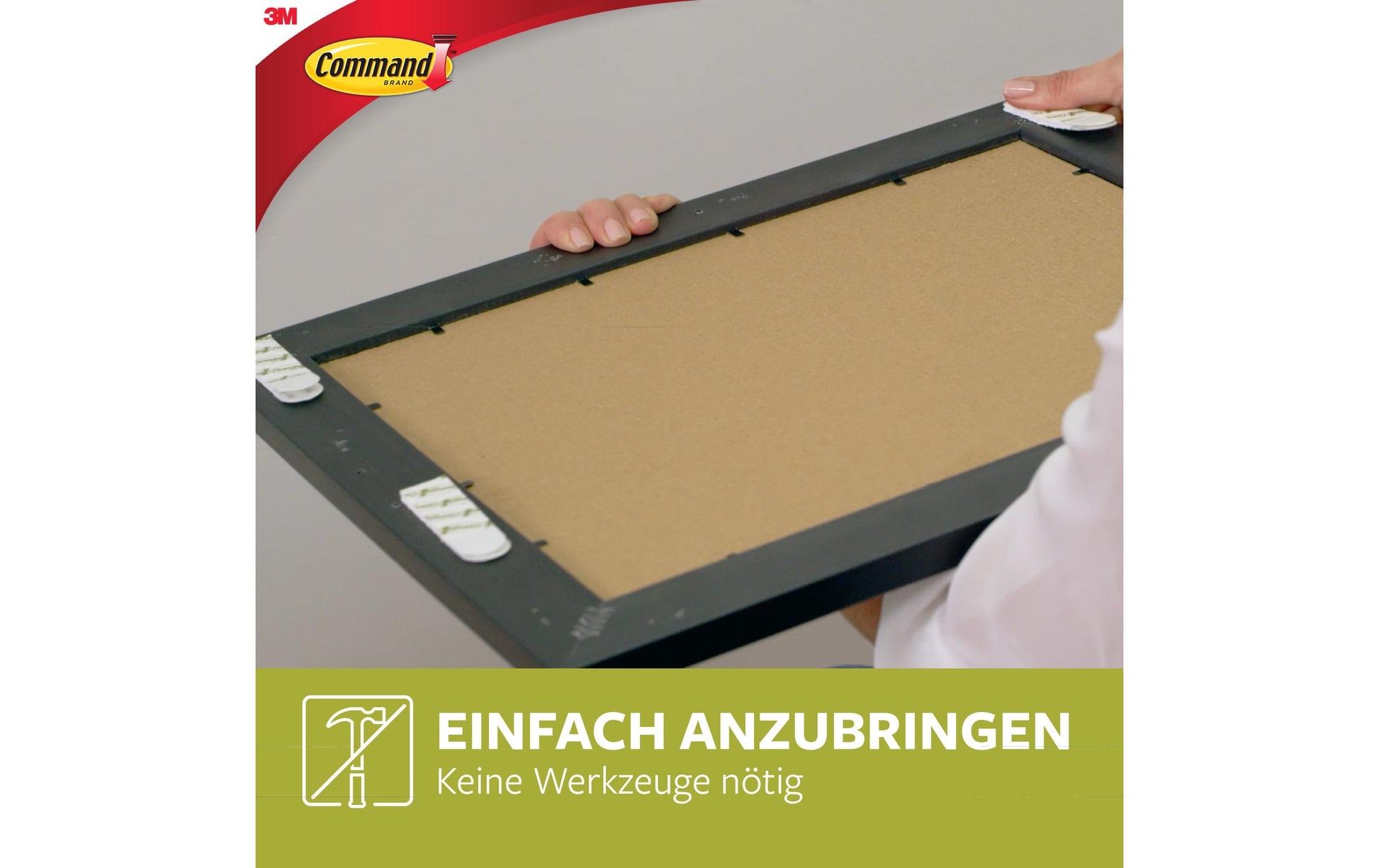 Command Montagestreifen – 98 × 12,5 mm, weiss, bis 5,4 kg, 8 Stk.