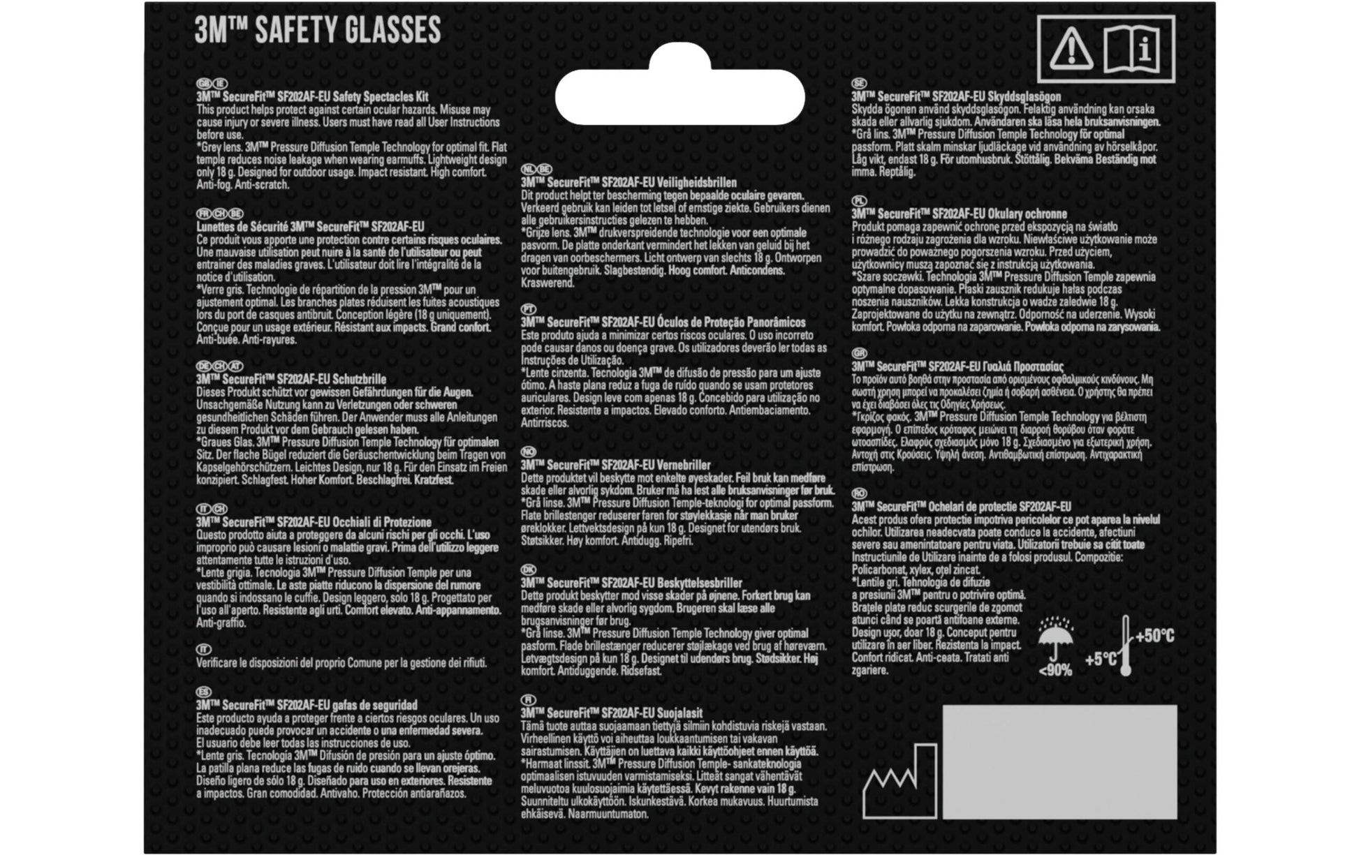 3M Schutzbrille SecureFit 200 – Grau, beschlagfrei, kratzfest, UV-Schutz