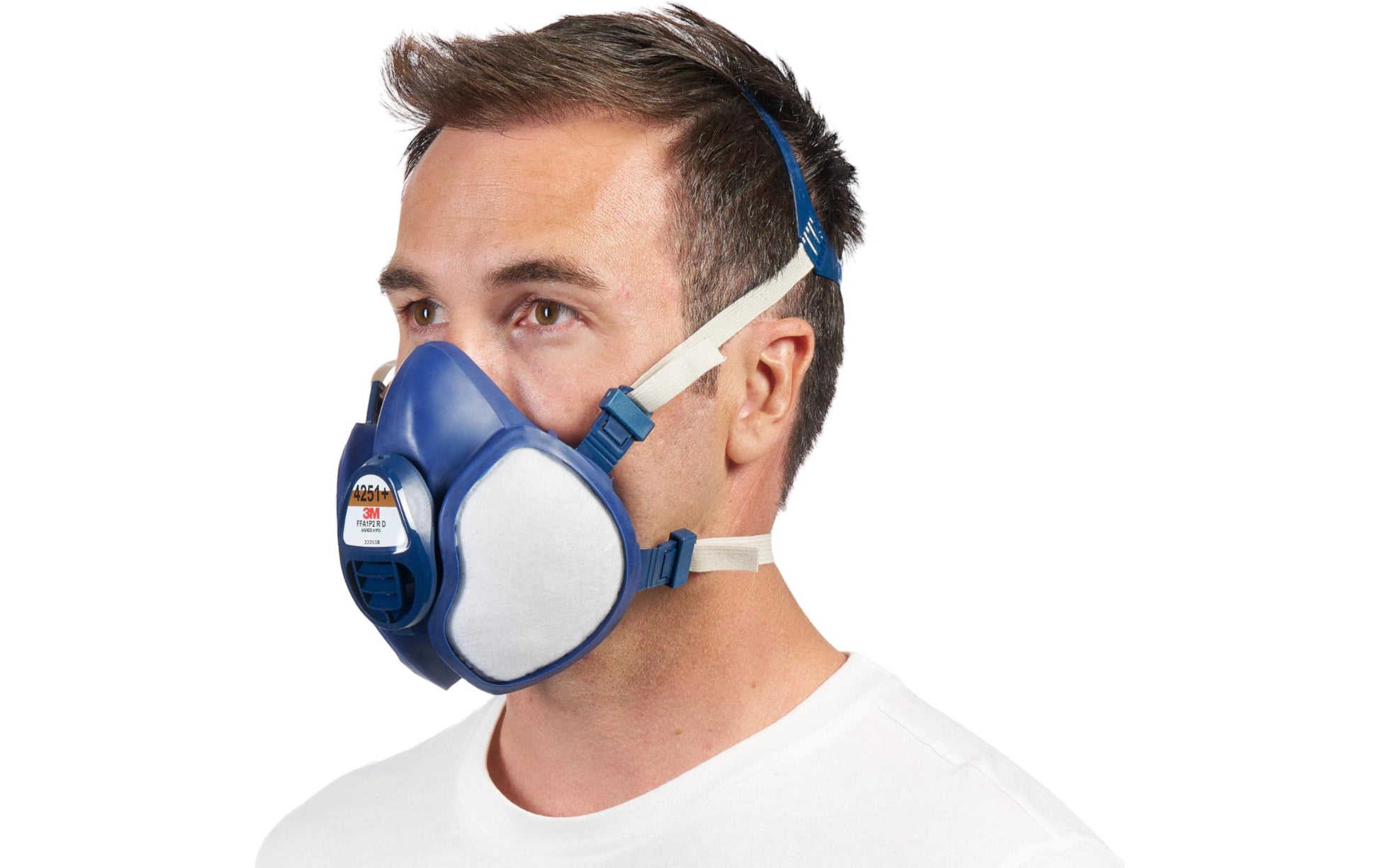 3M Atemschutzmaske A1/P2 – mit Ventil, Einheitsgrösse, Blau – 1 Stück