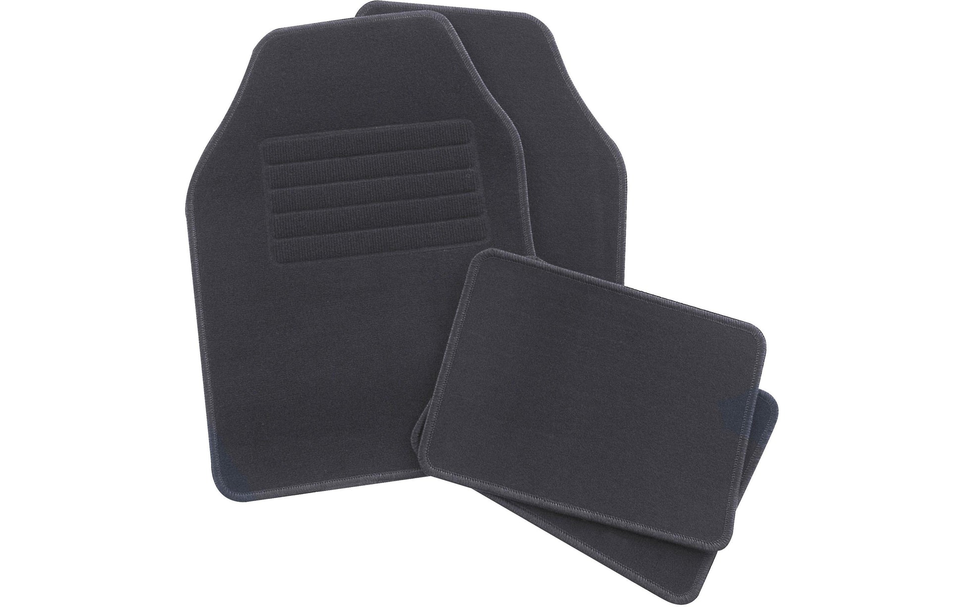 HP Autozubehör Florida Fussmatten-Set Uni – für Innenraum – 43 cm – 4-teilig – Schwarz