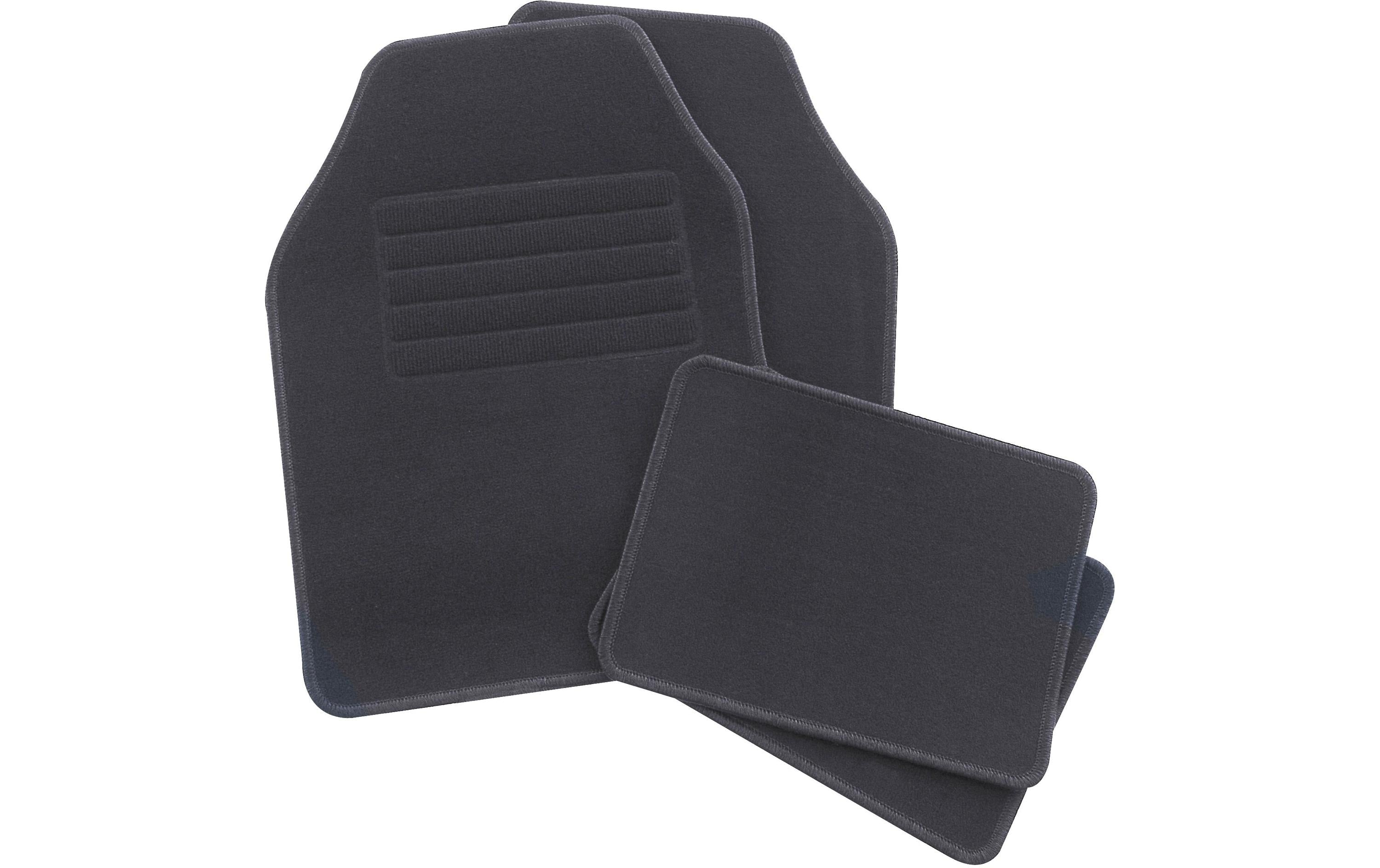 HP Autozubehör Florida Fussmatten-Set Uni – für Innenraum – 43 cm – 4-teilig – Schwarz