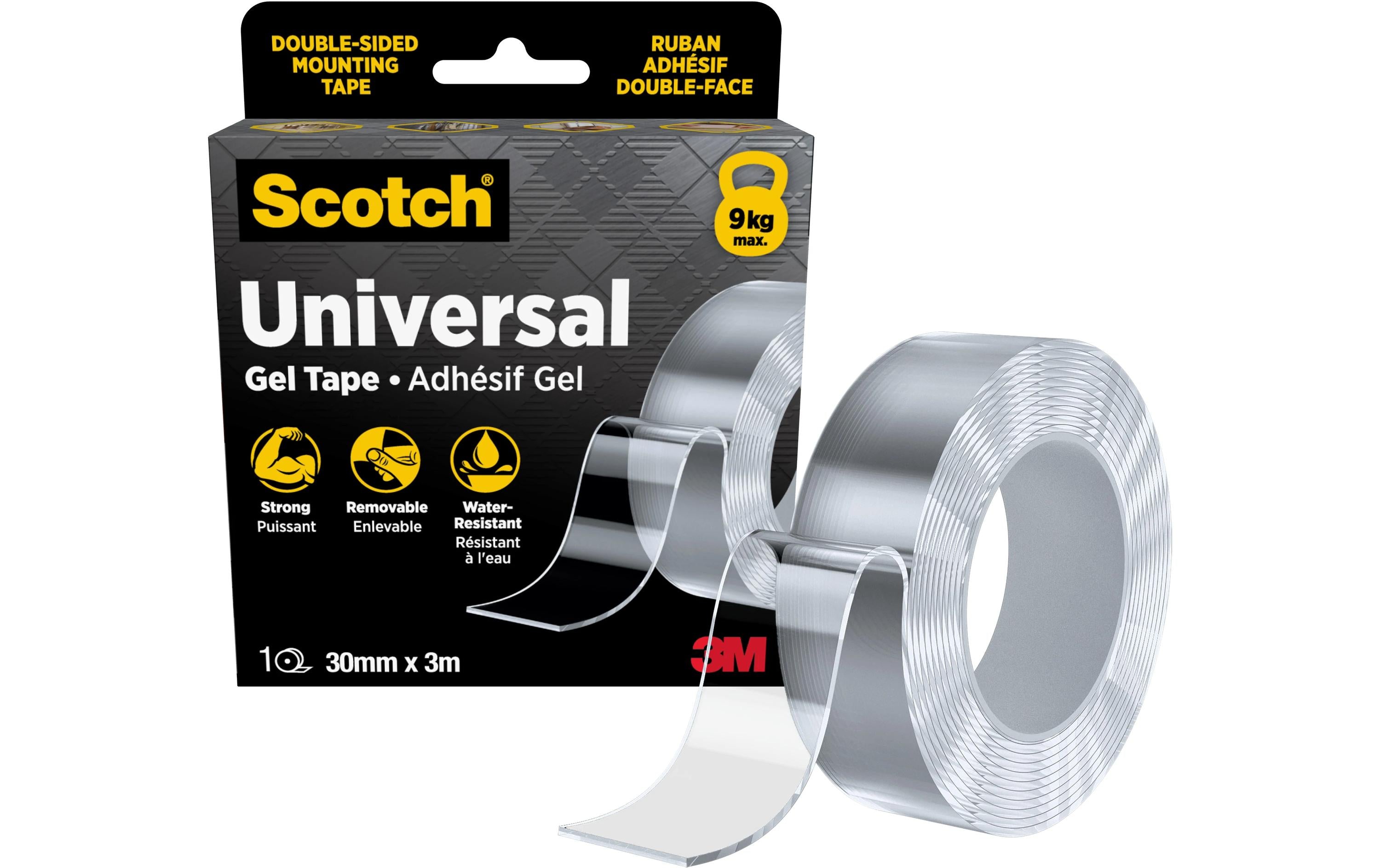 Scotch Montageband – 30 mm × 3 m, transparent, wetterfest