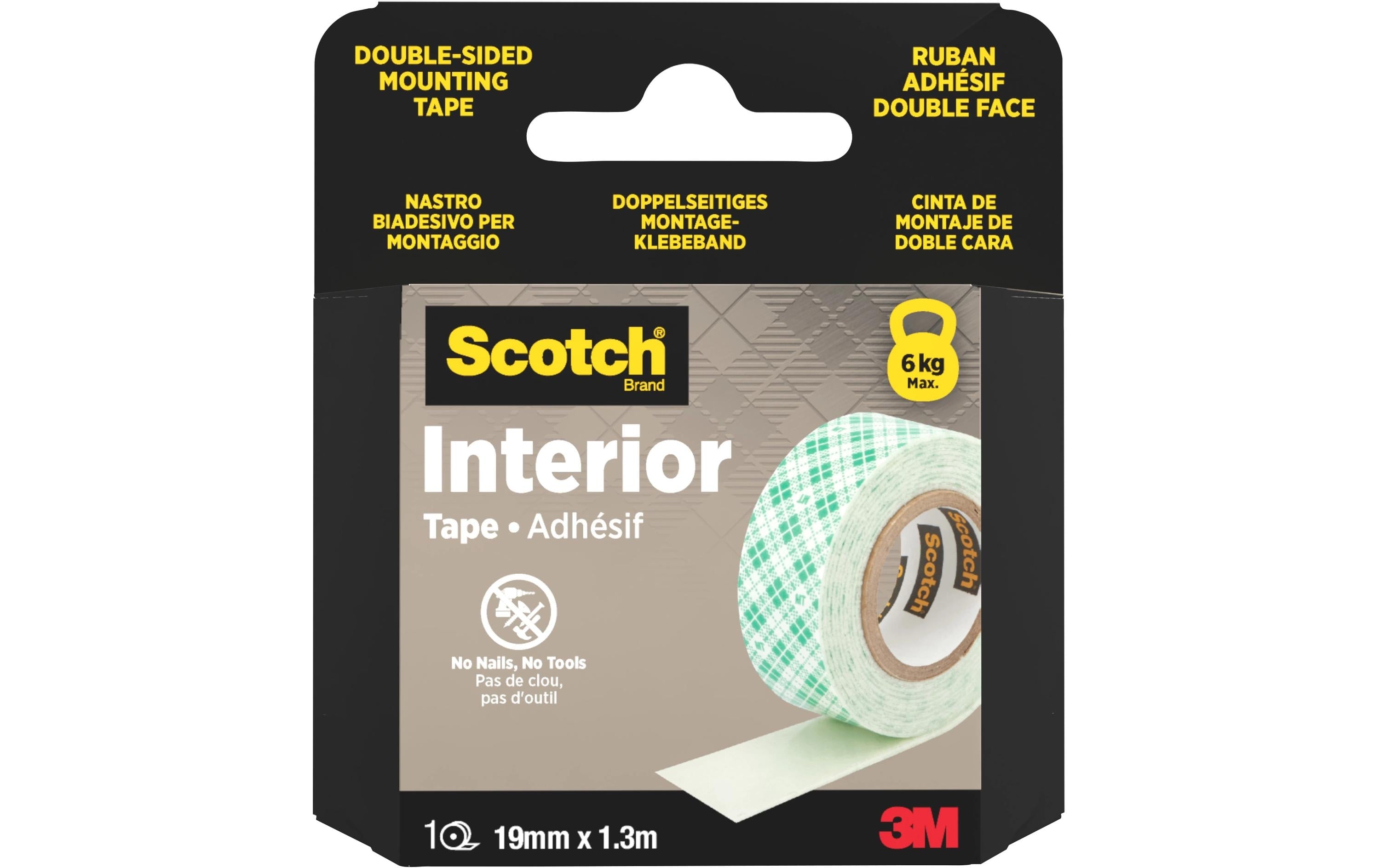 Scotch Montageband – 19 mm × 1,3 m, Grün, Weiss, Innen, 1 Rolle