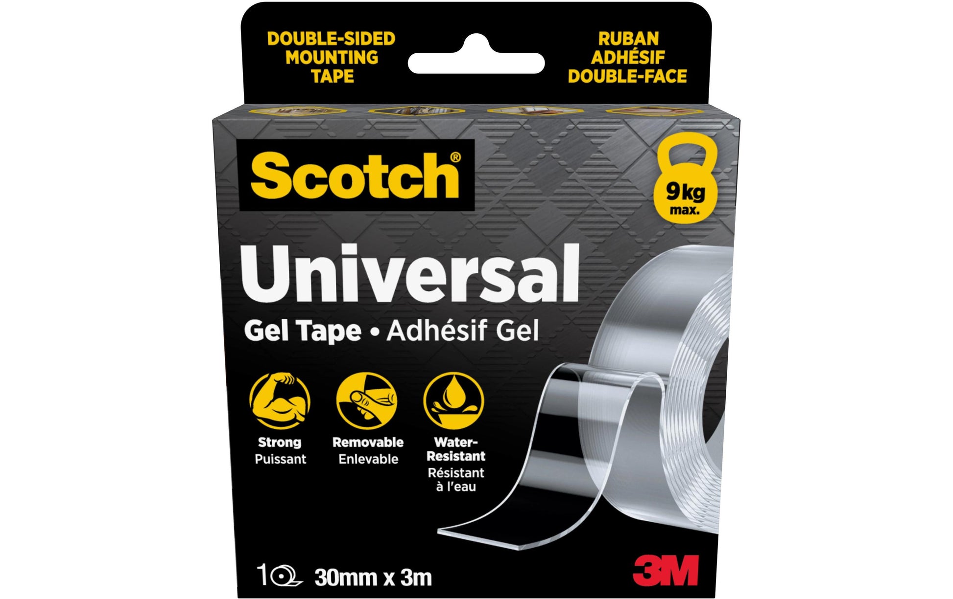 Scotch Montageband – 30 mm × 3 m, transparent, wetterfest