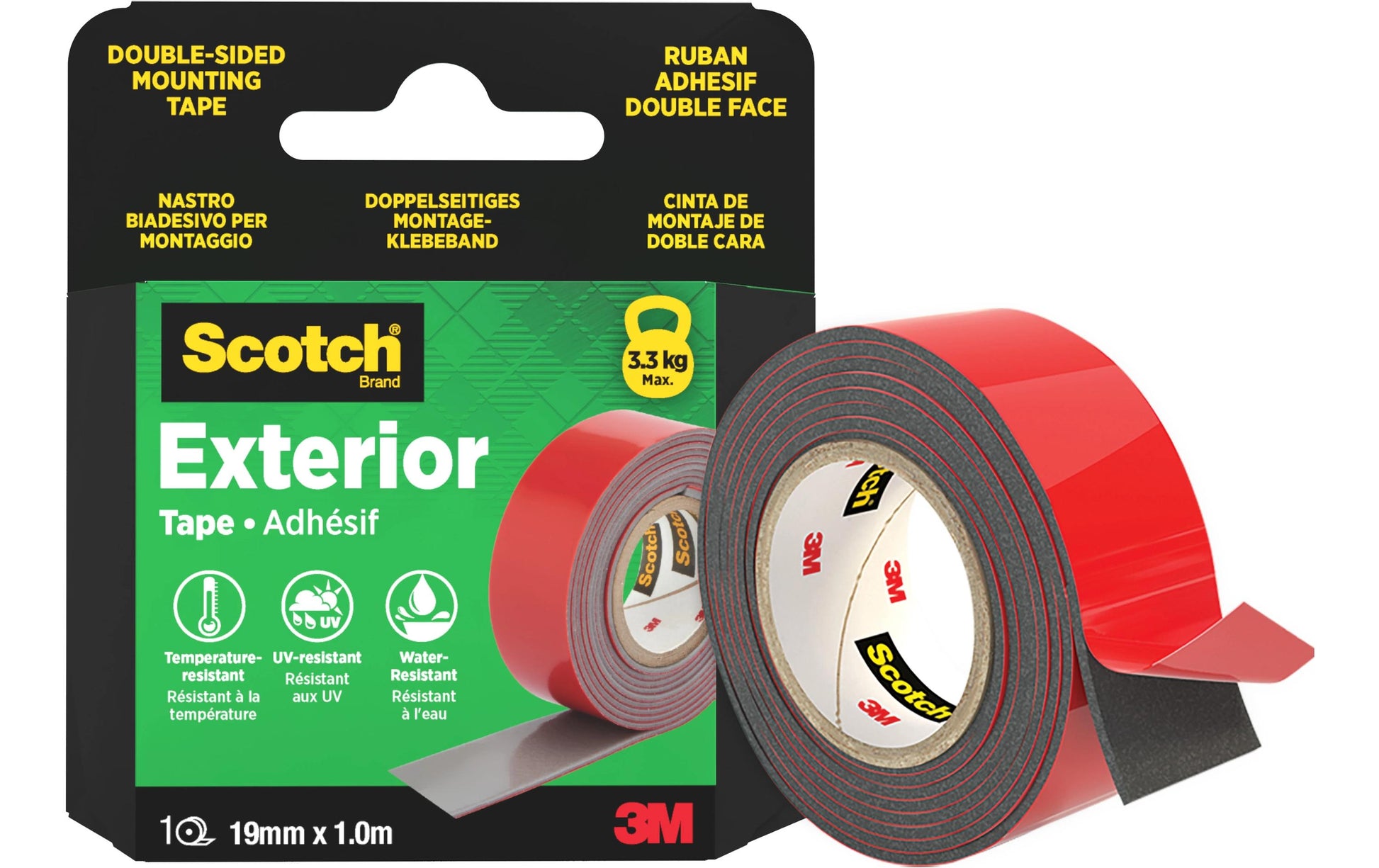 Scotch Montageband Aussen – 19 mm × 1 m, rot