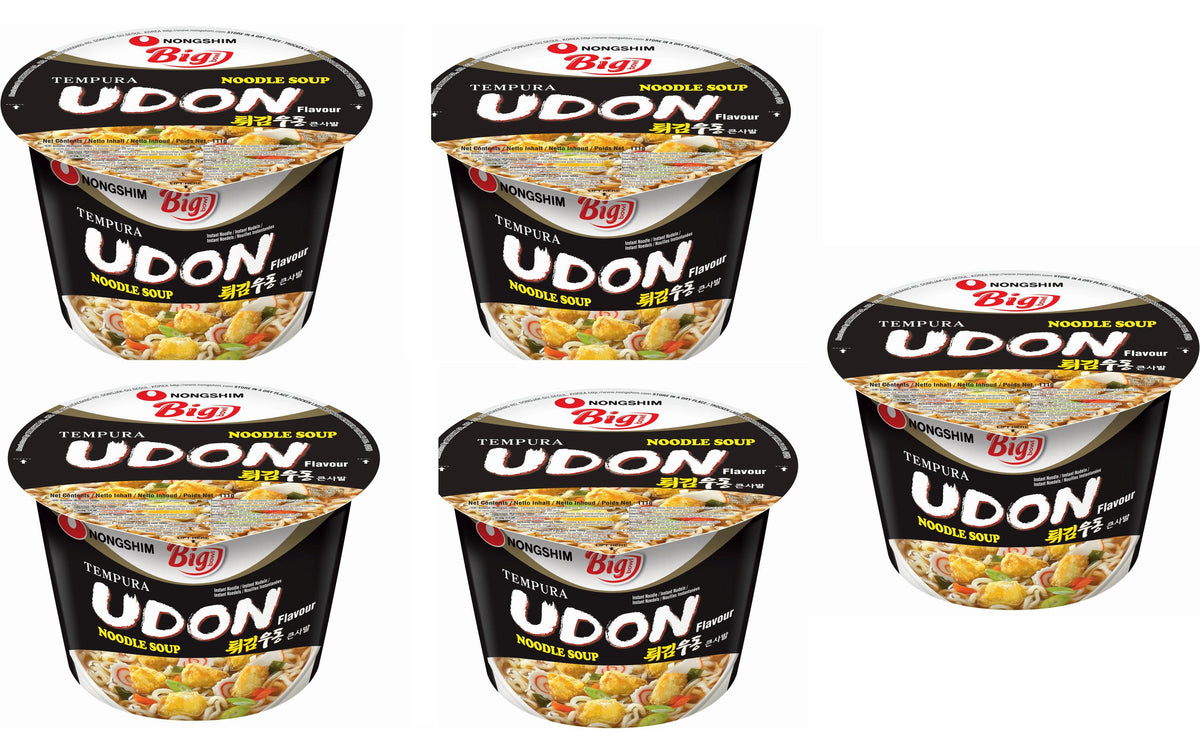 Nongshim Instantnudeln Tempura Udon Becher – 5×111 g
