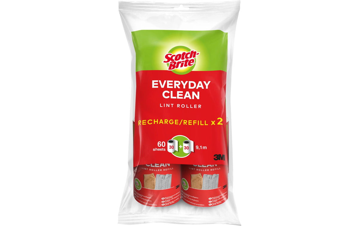 Scotch-Brite Ersatzroller – 2 Stk. à 30 Blatt – Kunststoff – für Kleidung, Möbel