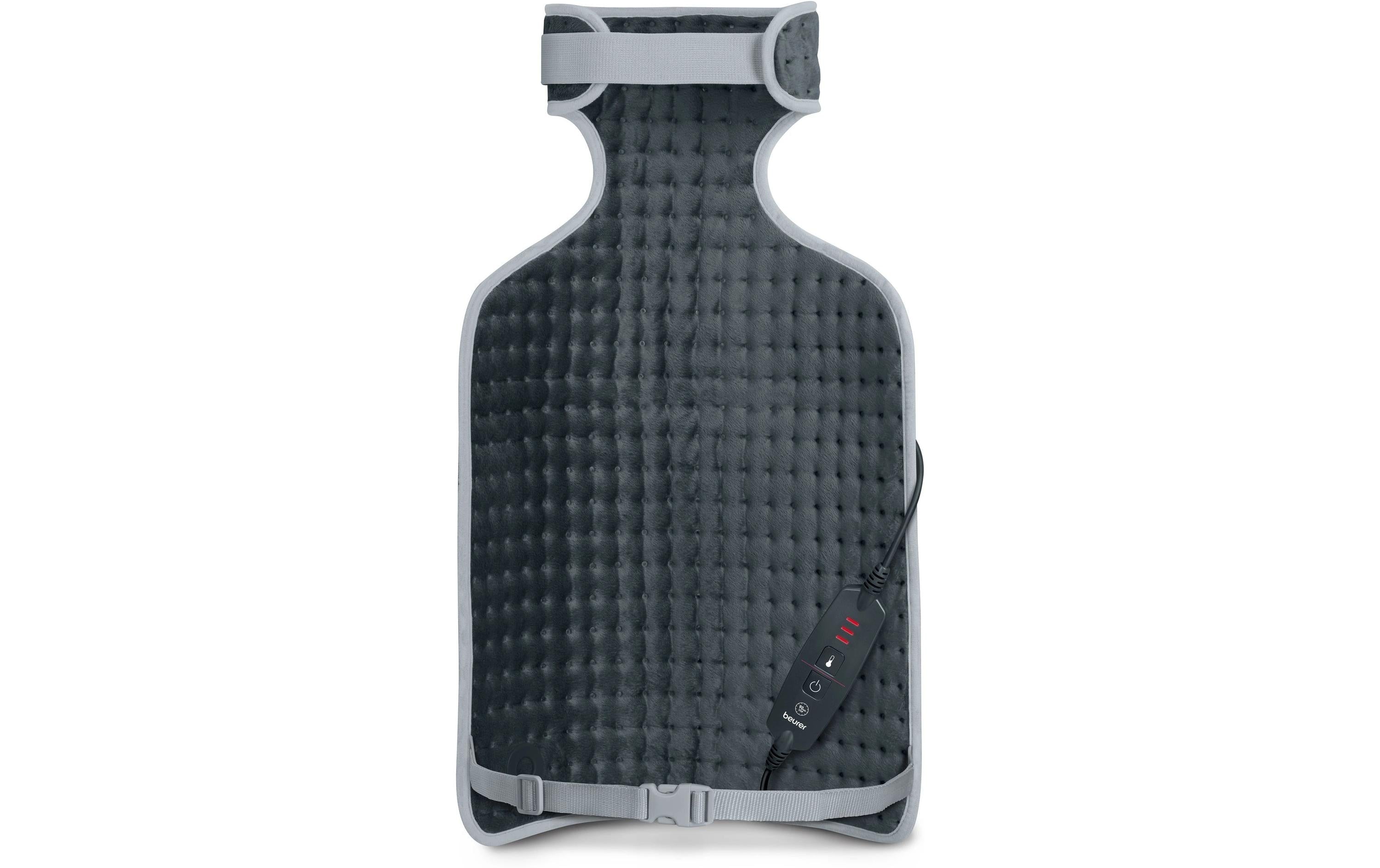 Beurer Schulterheizkissen HK64 – 100 W, Netzbetrieb – 64 × 42 cm – Grau, Fleece