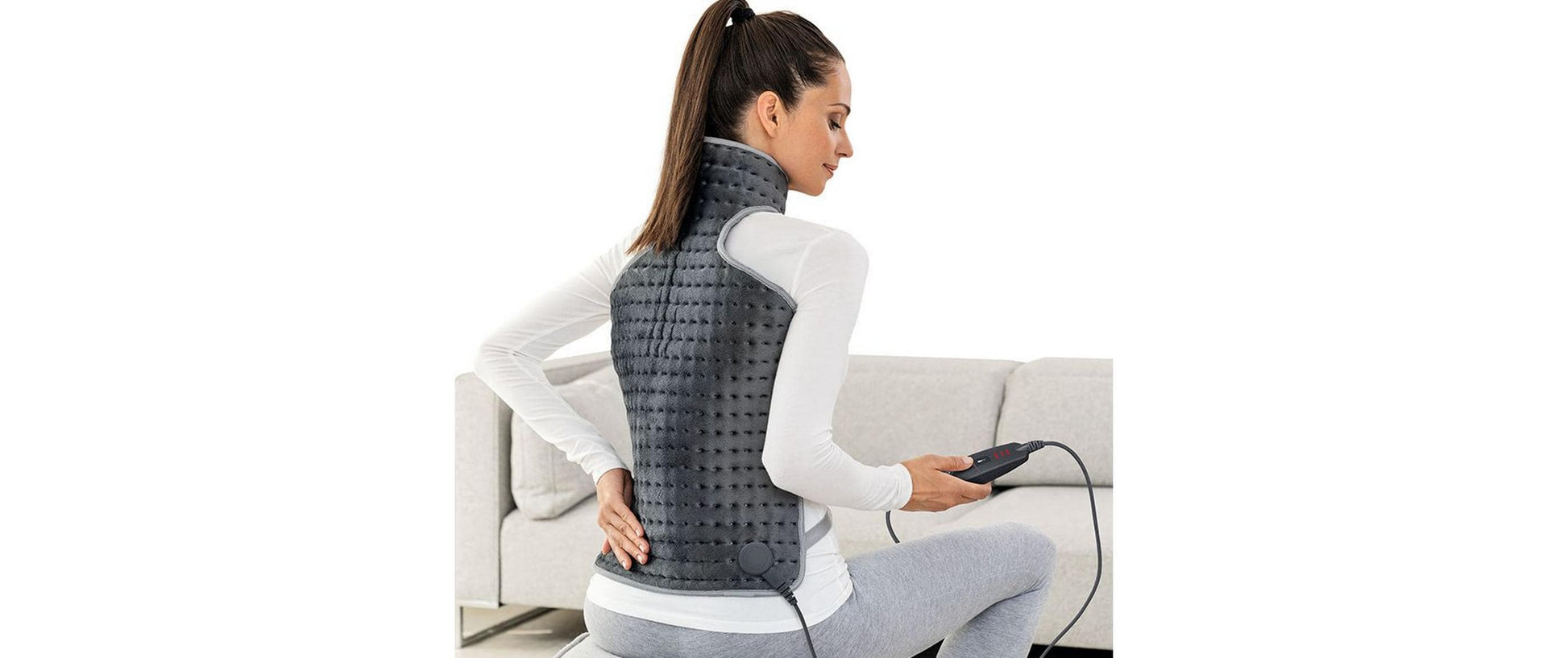 Beurer Schulterheizkissen HK64 – 100 W, Netzbetrieb – 64 × 42 cm – Grau, Fleece
