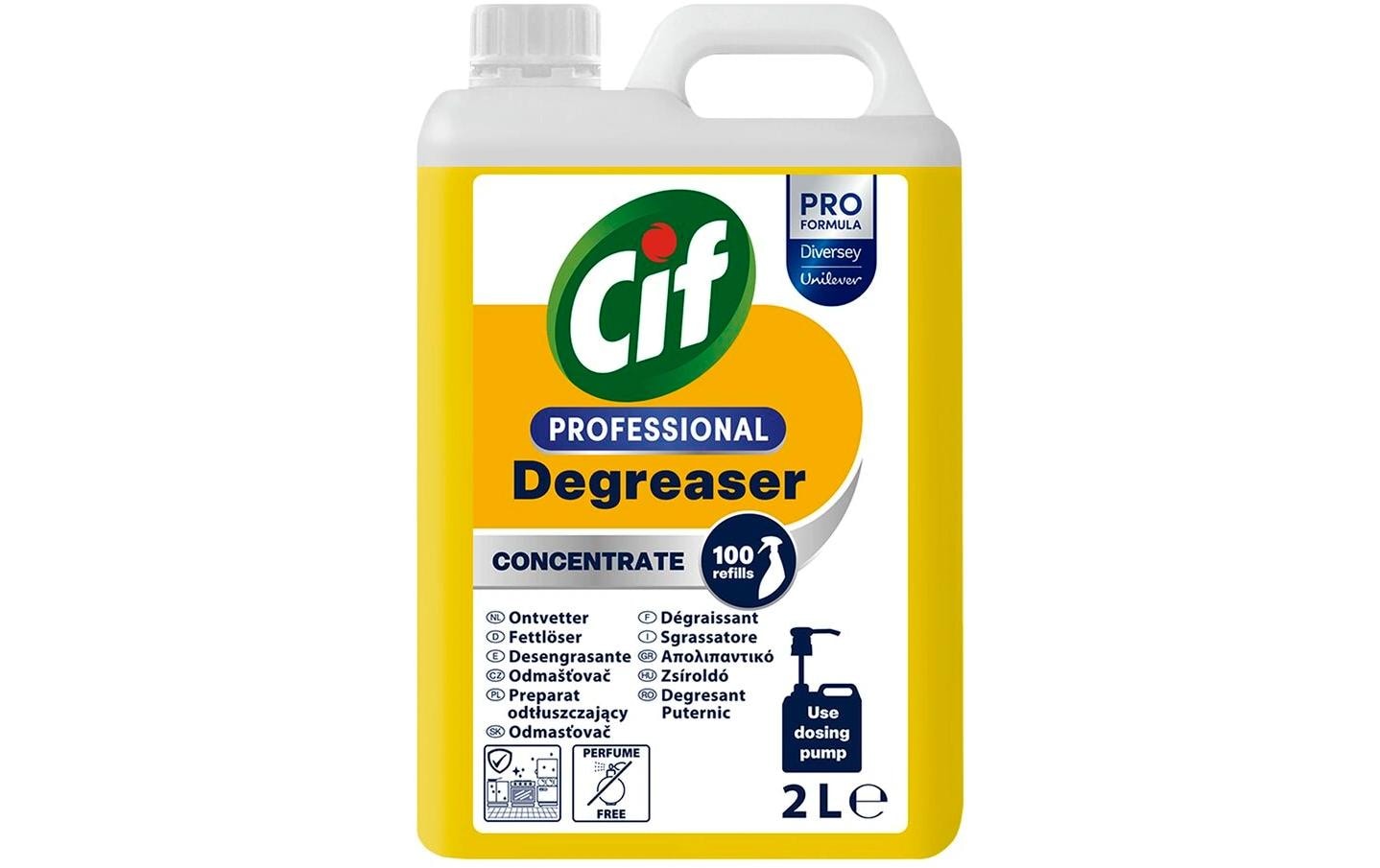 Cif Professioneller Küchenreiniger/Fettlöser für Küche – Flüssigkeit – 2 l