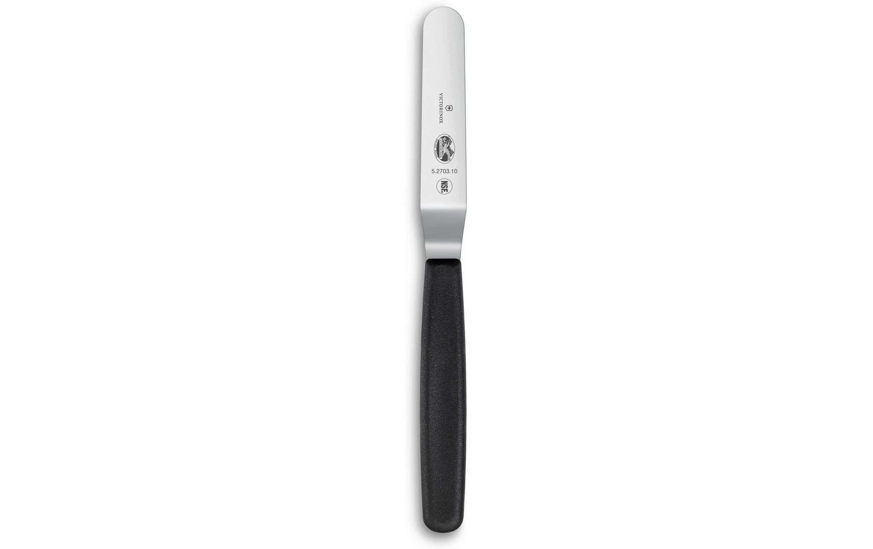 Victorinox Spachtel 10,3 cm, Edelstahl/Polypropylen (PP), Schwarz, gekröpft
