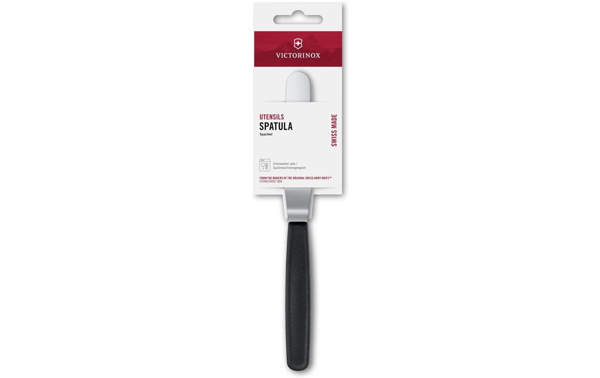 Victorinox Spachtel 10,3 cm, Edelstahl/Polypropylen (PP), Schwarz, gekröpft