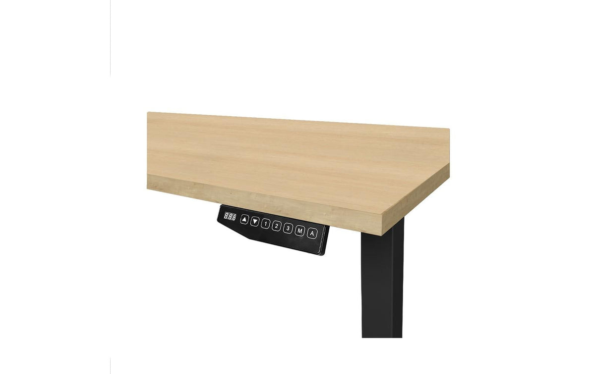 Contini Höhenverstellbarer Tisch, 160 × 80 cm, 100 kg, Schwarz/Braun, Stahl